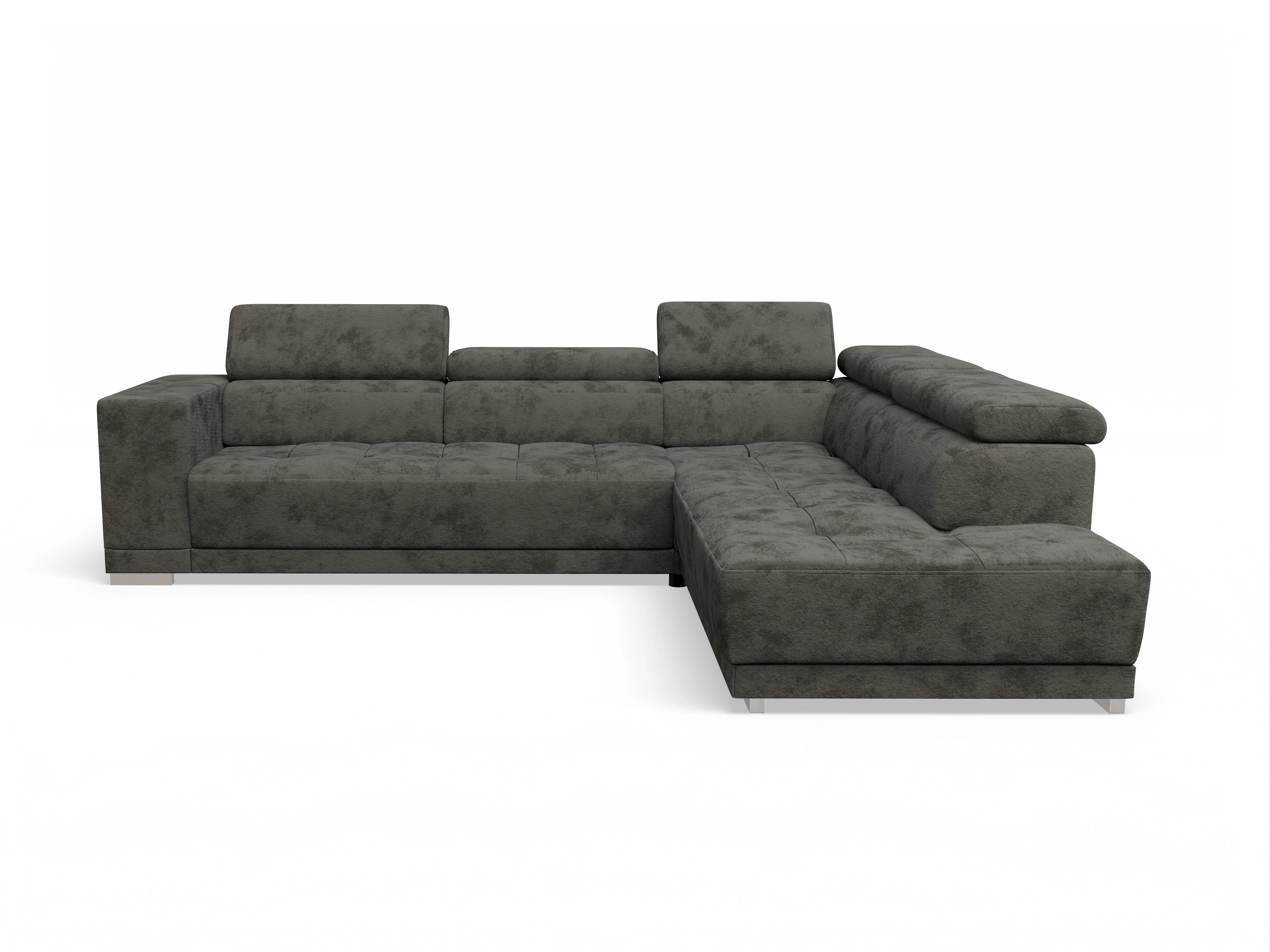 Ansicht des Produktes Connor Ecksofa rechts Abschluss offen in Stoff Braun