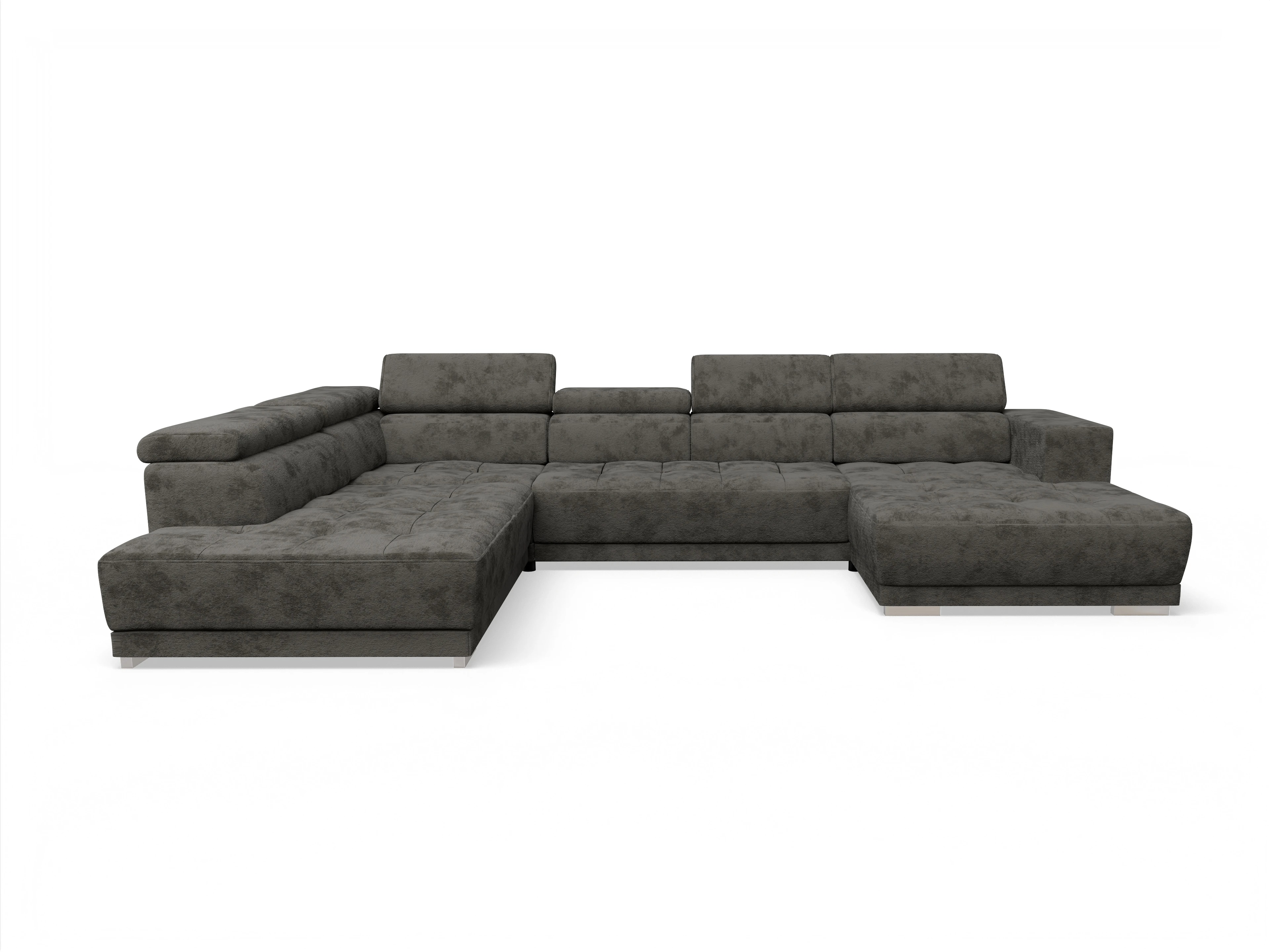 Ansicht des Produktes Connor Wohnlandschaft offen beidseitig in Stoff Braun