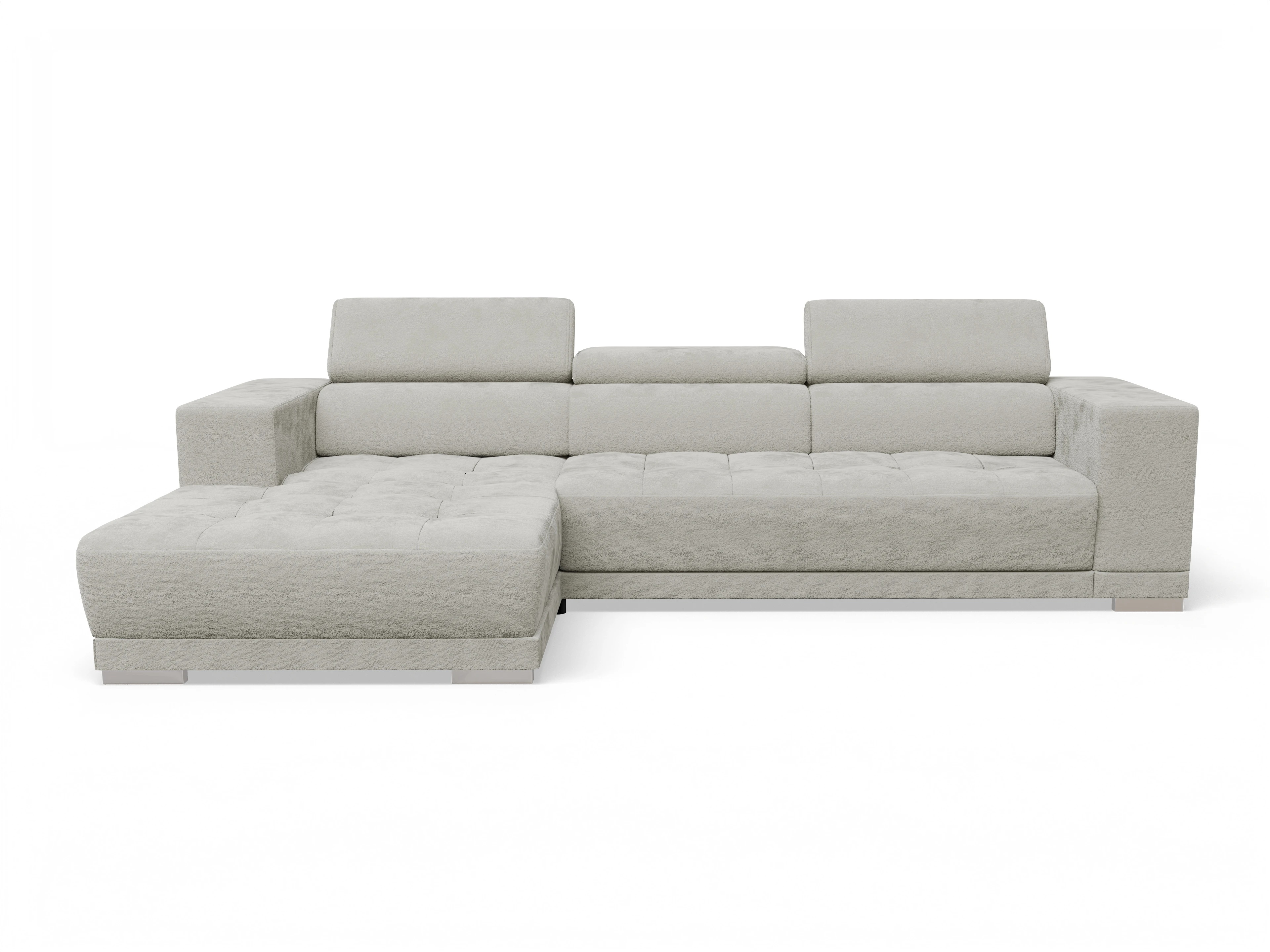 Ansicht des Produktes Connor Ecksofa links Abschluss offen in Stoff Beige