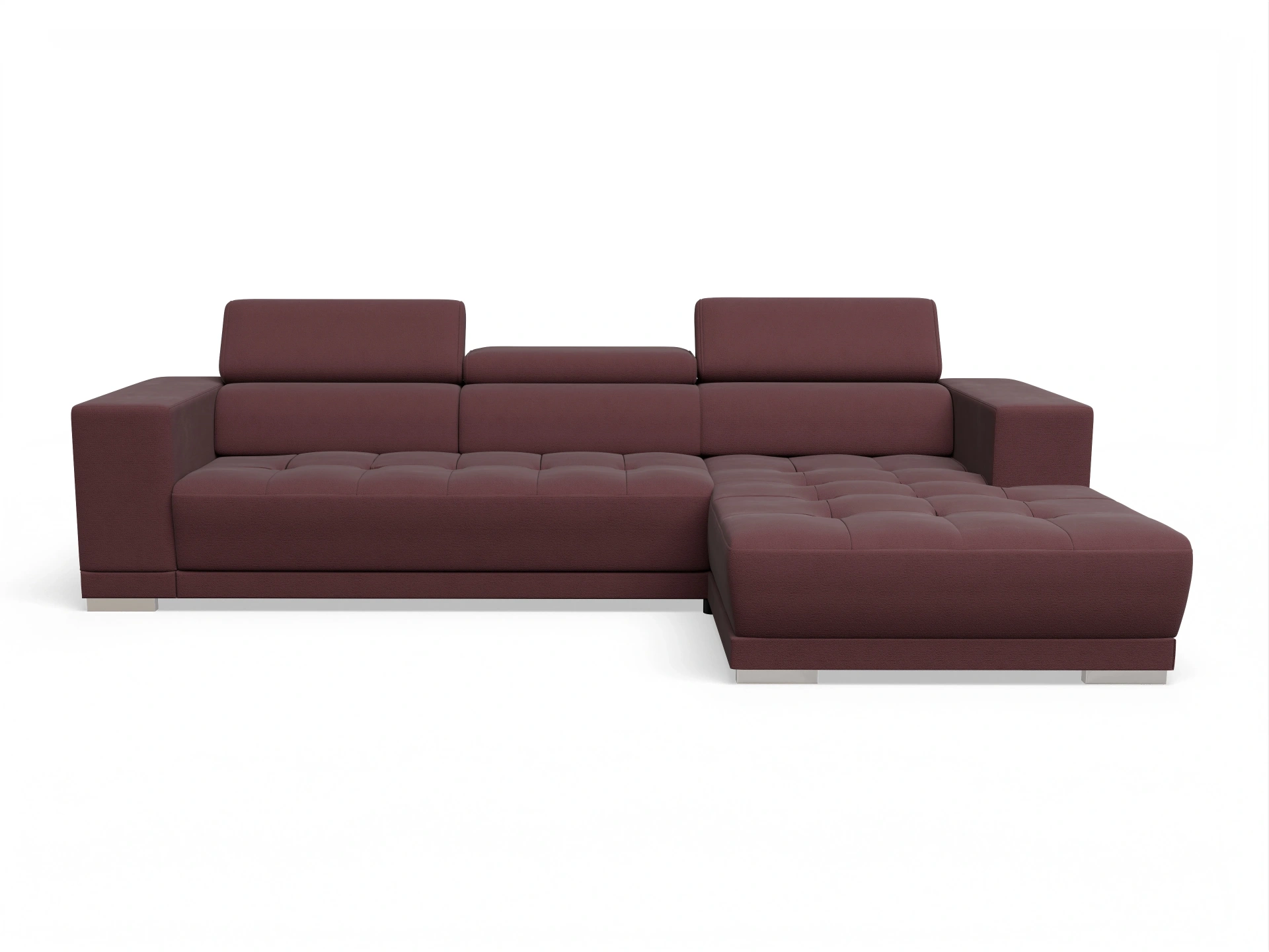 Ansicht des Produktes Connor Ecksofa rechts Abschluss offen in Stoff Rot