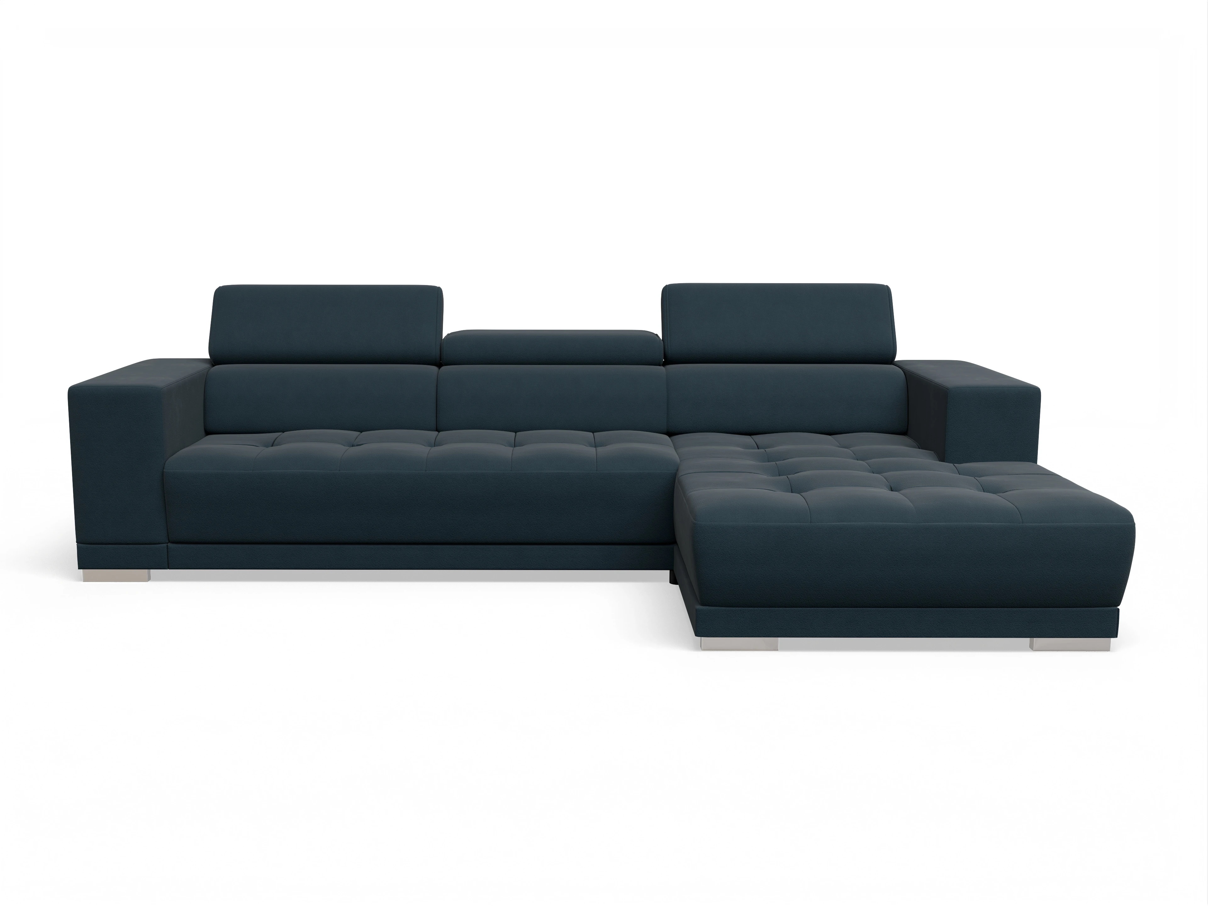 Ansicht des Produktes Connor Ecksofa rechts Abschluss offen in Stoff Blau