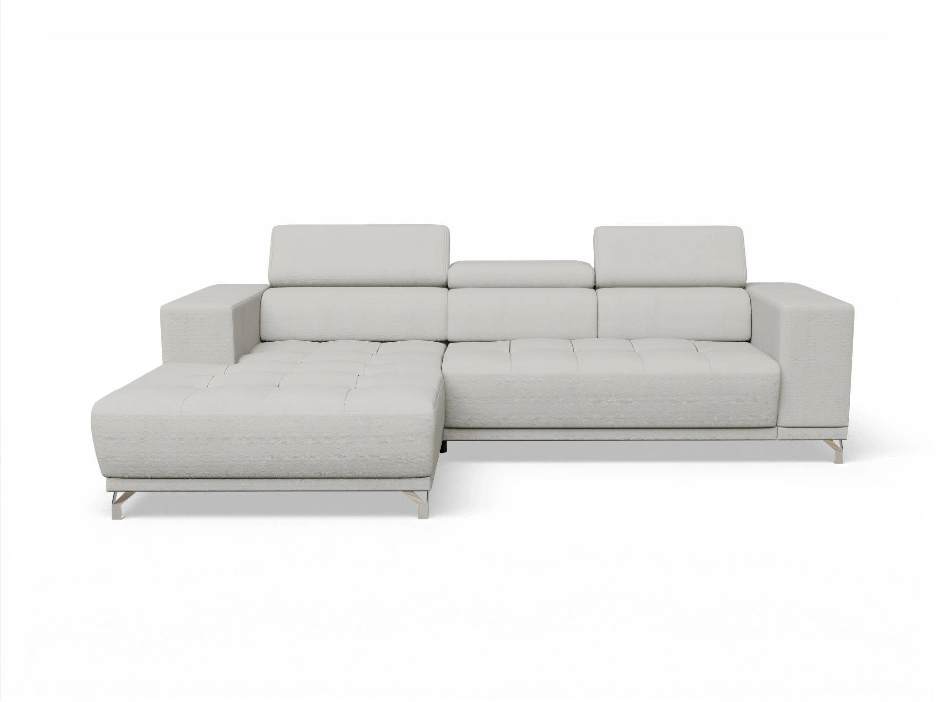 Ansicht des Produktes Colin Ecksofa links Abschluss offen in Stoff Beige
