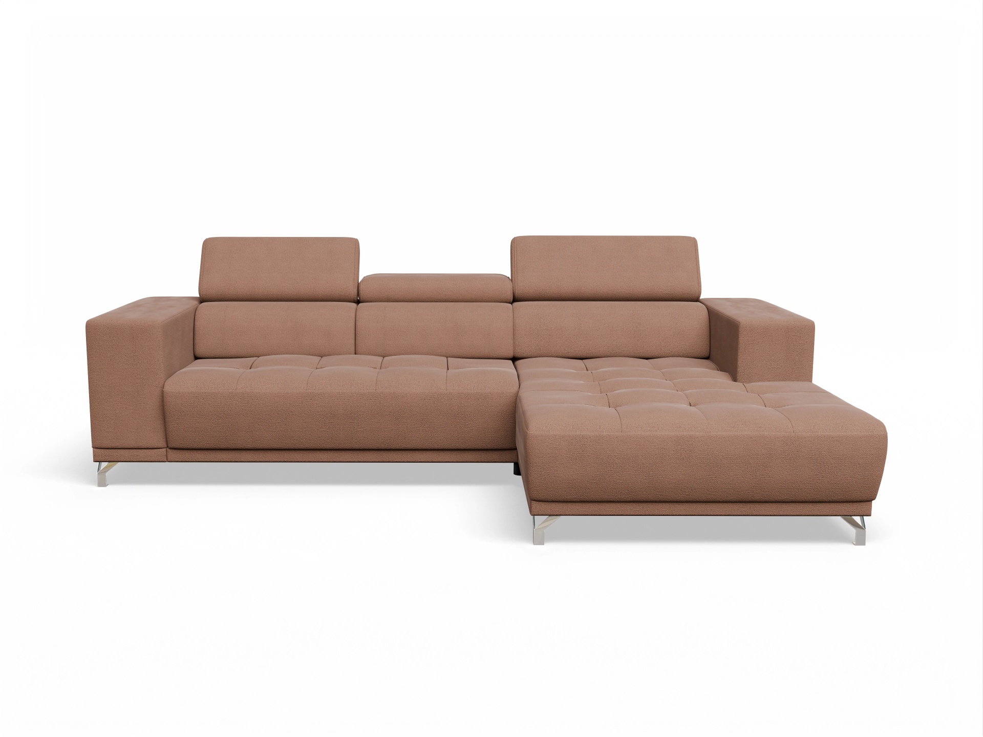 Ansicht des Produktes Colin Ecksofa rechts Abschluss offen in Stoff Orange