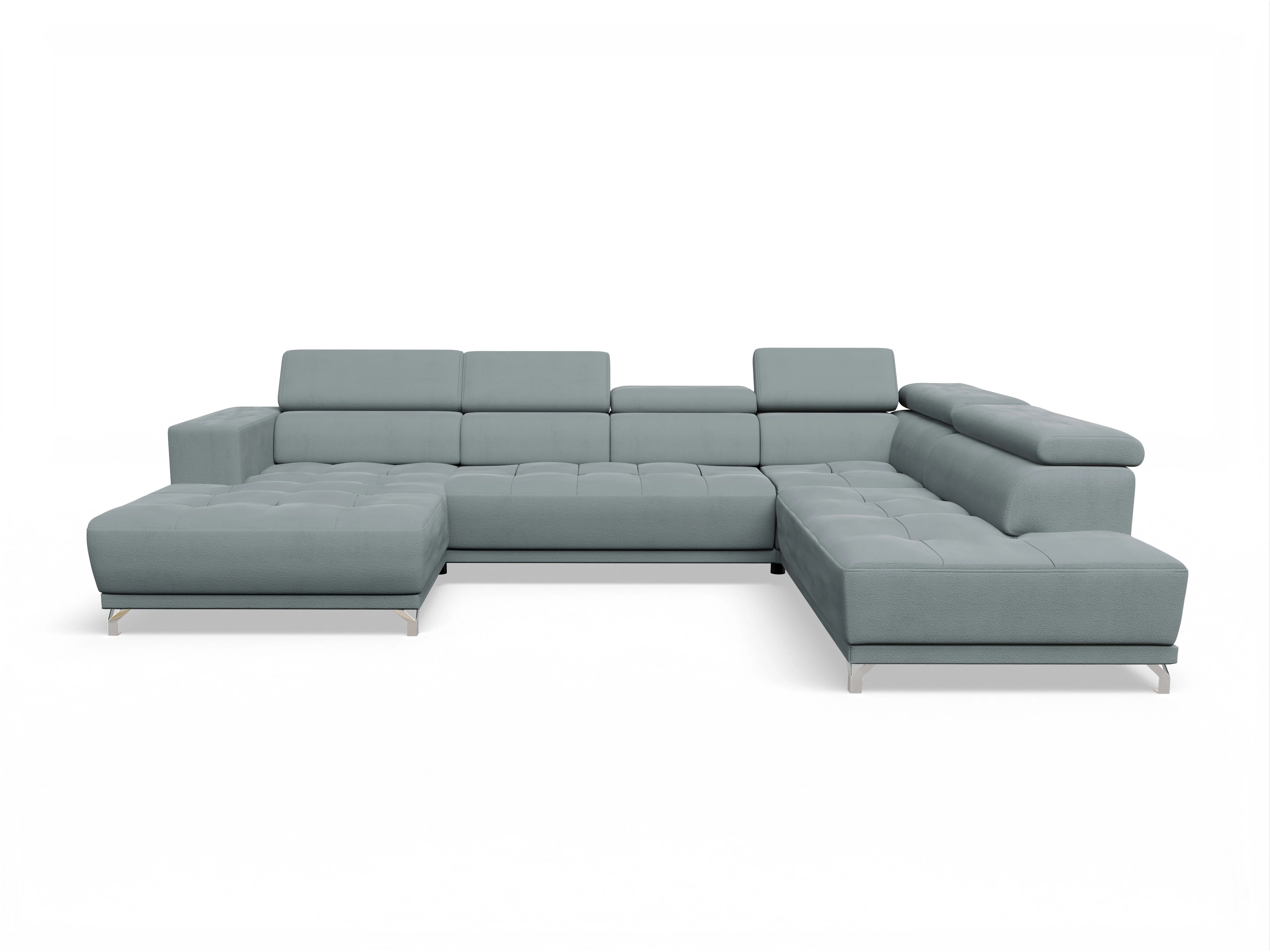 Ansicht des Produktes Colin Wohnlandschaft offen beidseitig in Stoff Blau