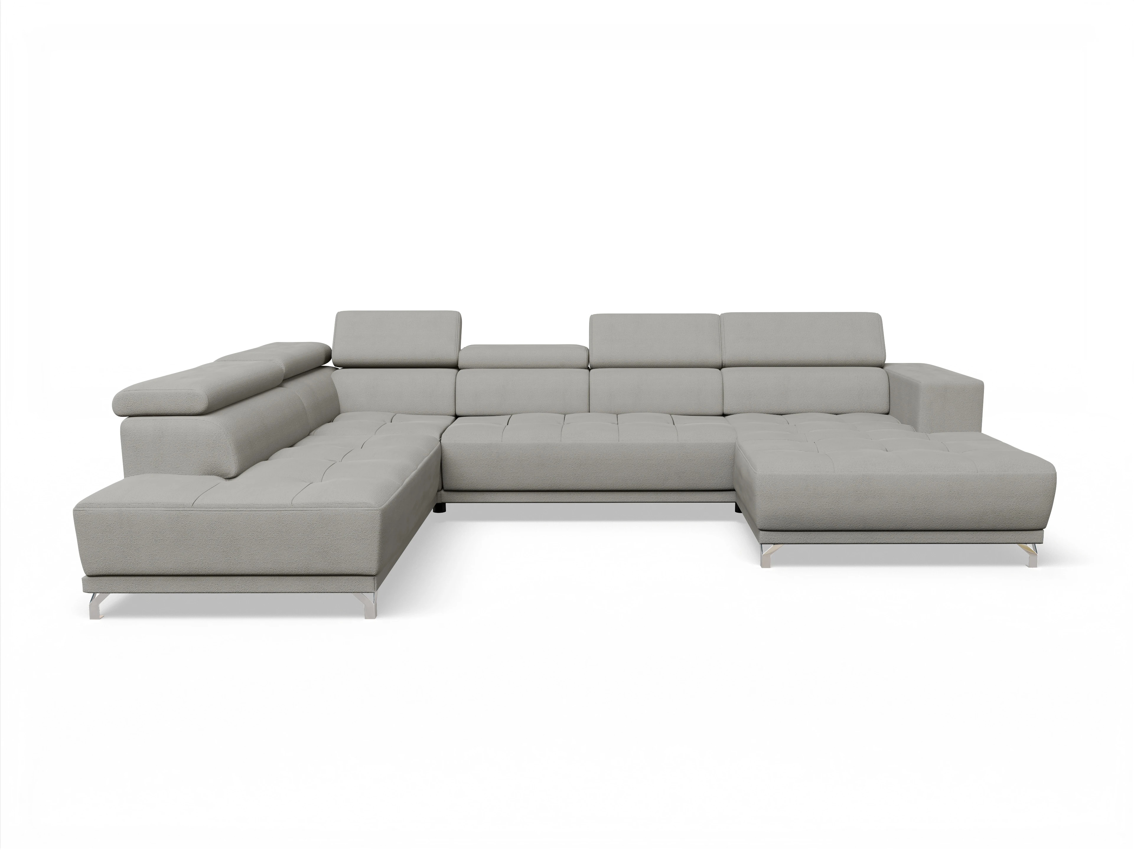 Ansicht des Produktes Colin Wohnlandschaft offen beidseitig in Stoff Grau