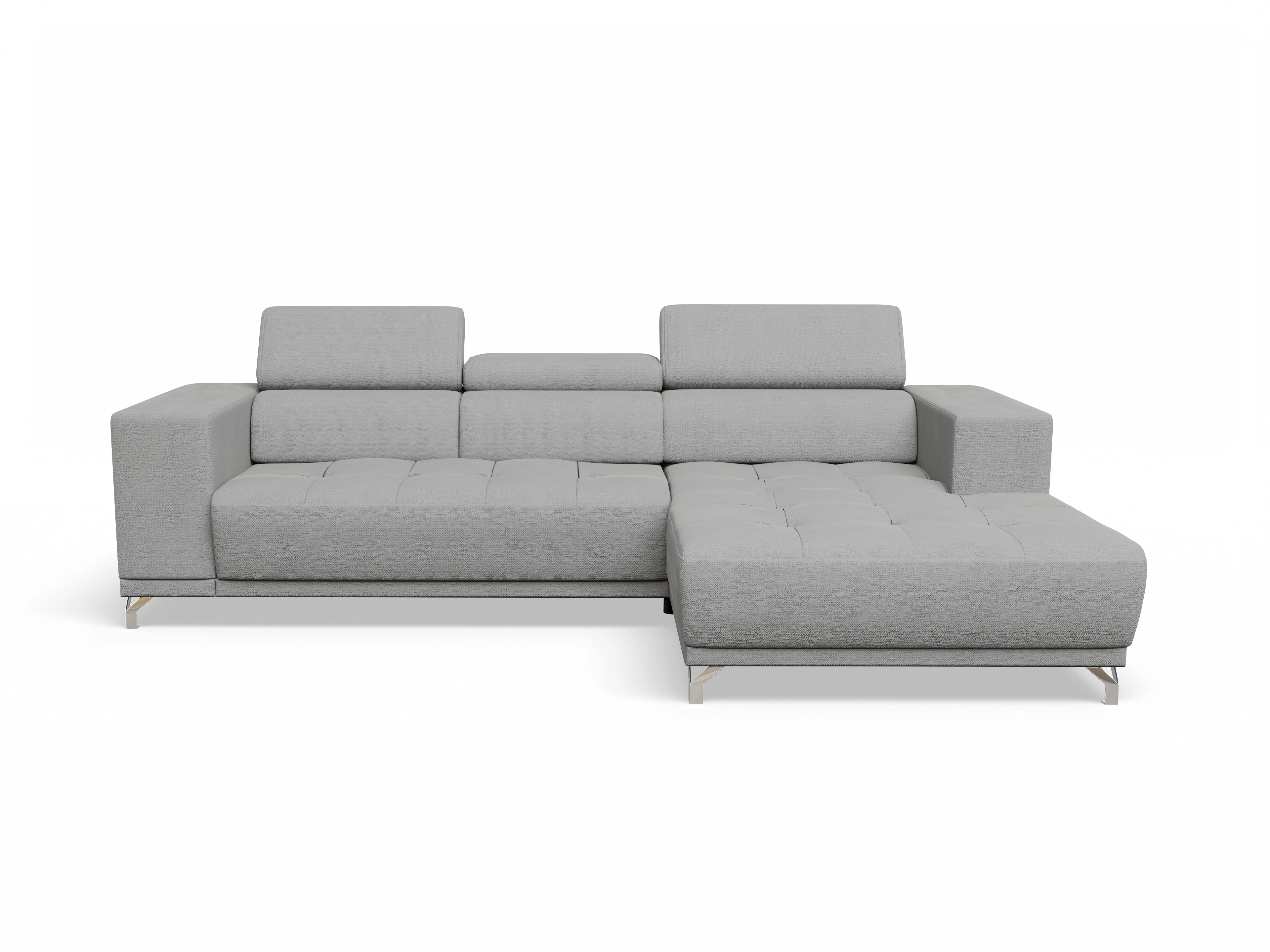 Ansicht des Produktes Colin Ecksofa rechts Abschluss offen in Stoff Grau