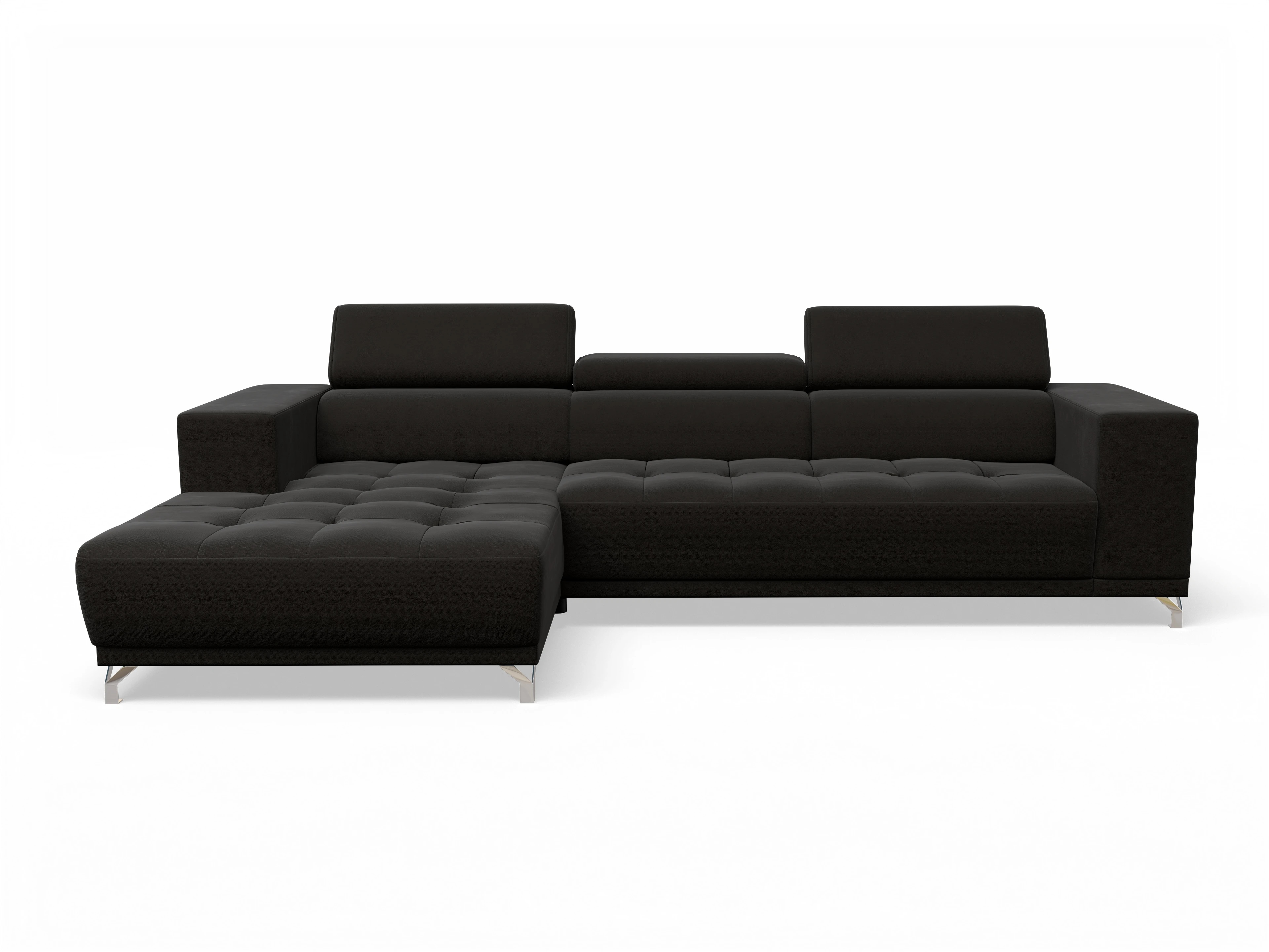 Ansicht des Produktes Colin Ecksofa links Abschluss offen in Stoff Braun