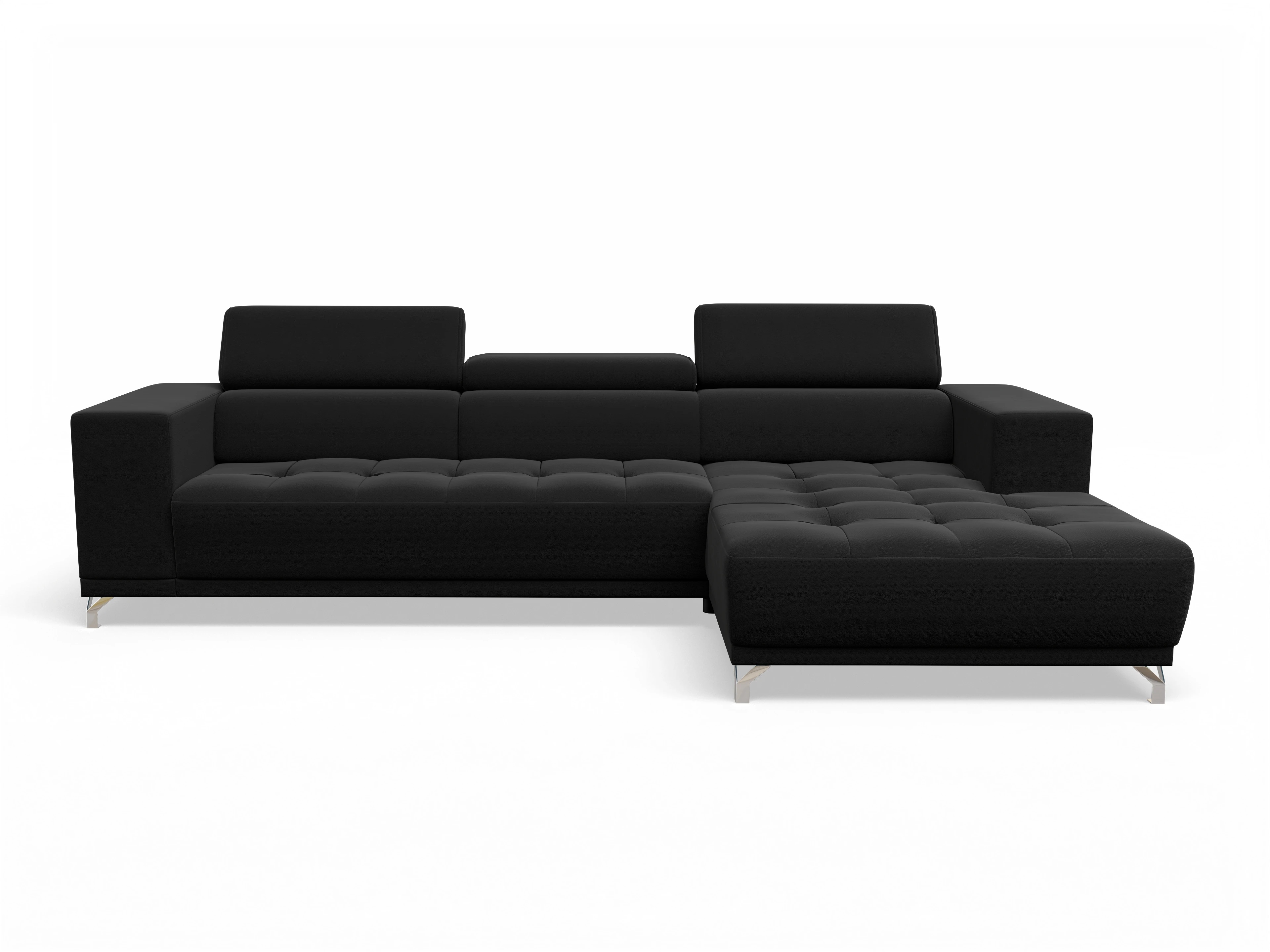 Ansicht des Produktes Colin Ecksofa rechts Abschluss offen in Stoff Schwarz