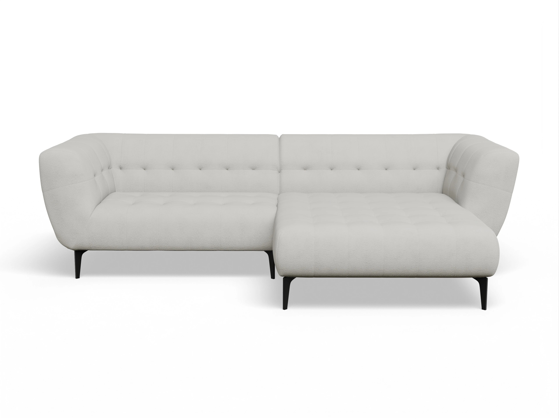 Ansicht des Produktes Vera Ecksofa rechts Abschluss offen in Stoff Beige