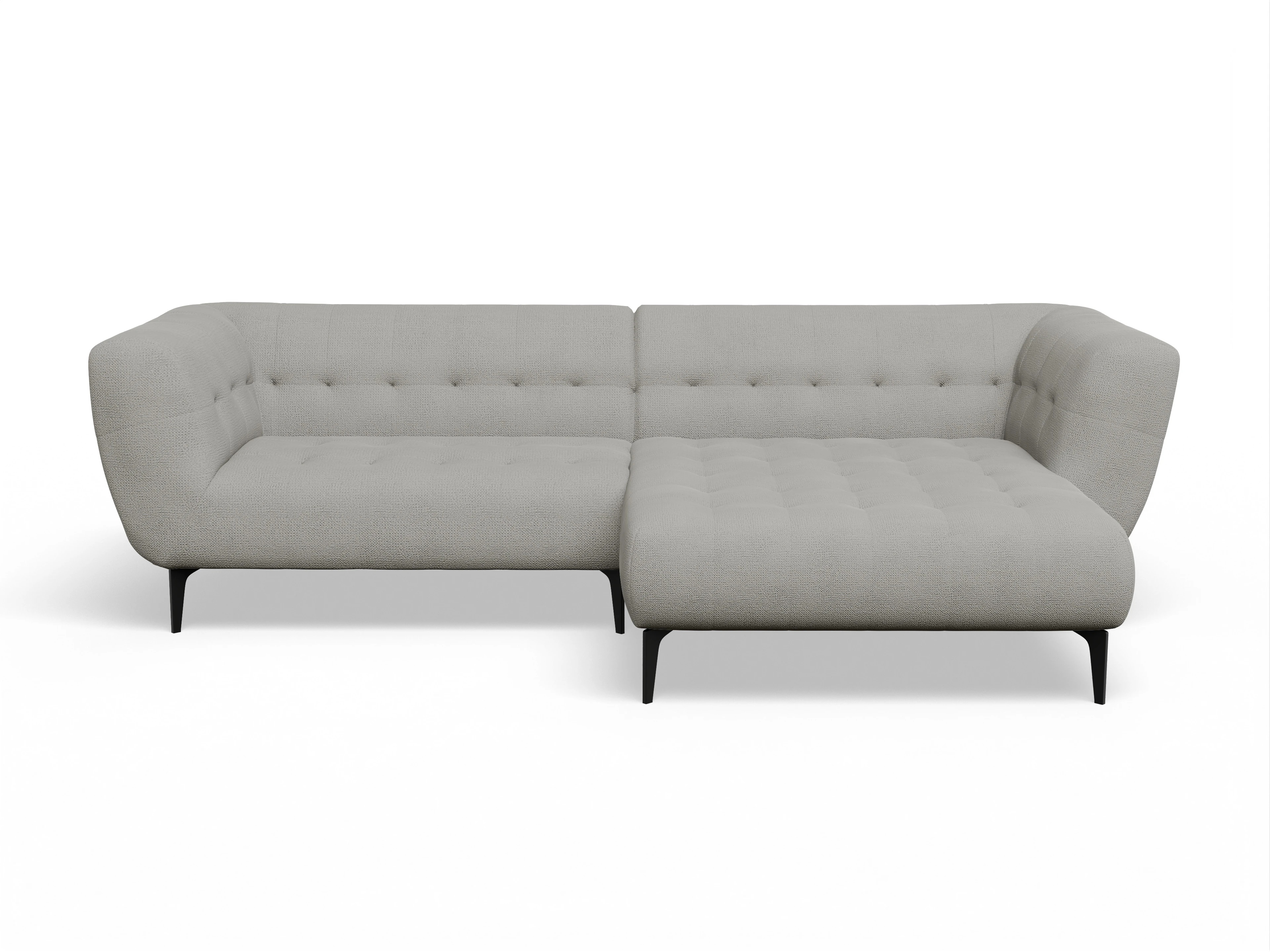 Ansicht des Produktes Vera Ecksofa rechts Abschluss offen in Stoff Grau
