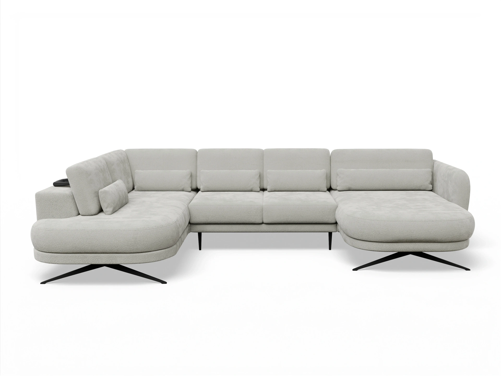 Ansicht des Produktes Malaga Wohnlandschaft offen beidseitig in Stoff Beige