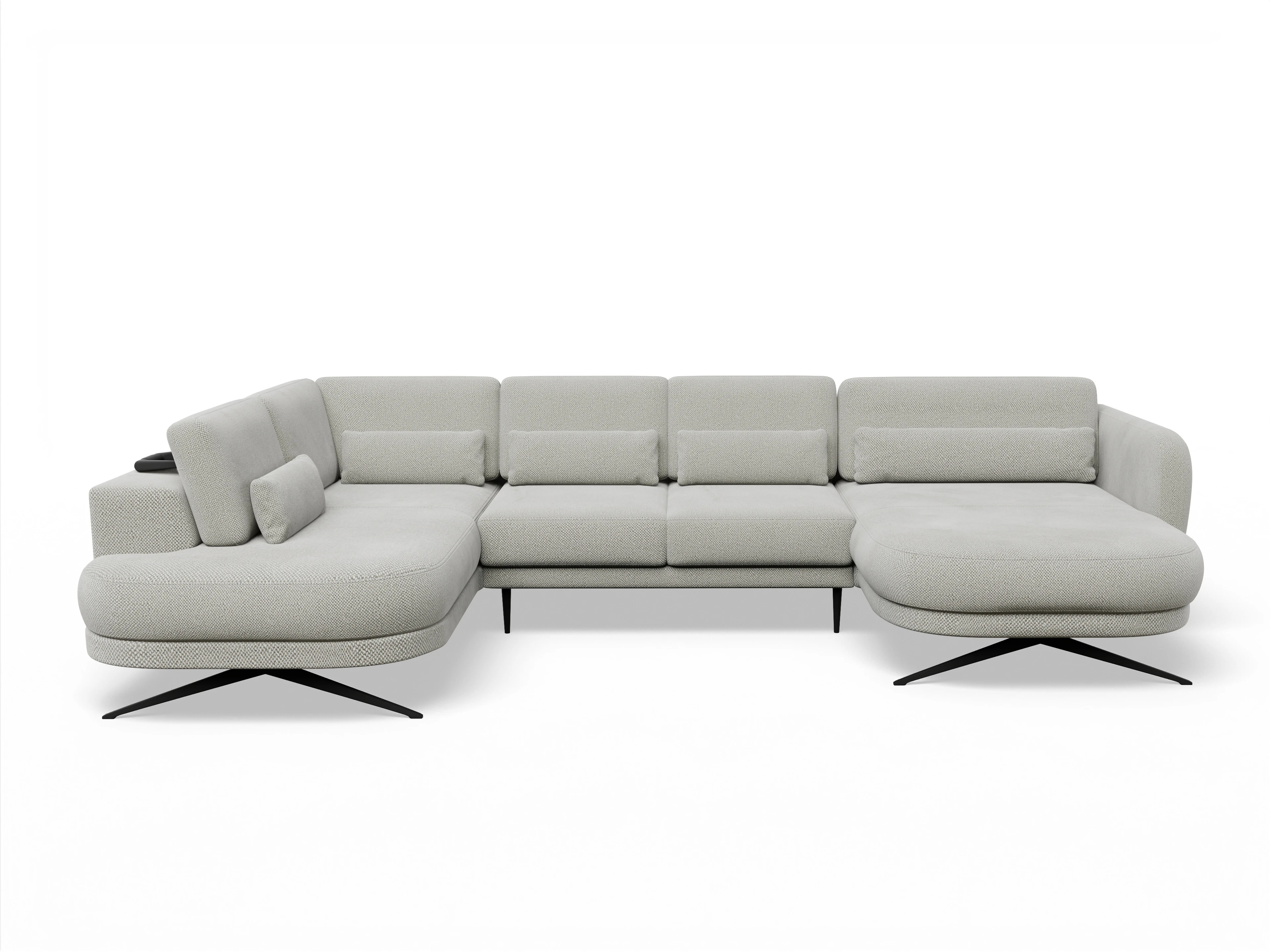 Ansicht des Produktes Malaga Wohnlandschaft offen beidseitig in Stoff Beige