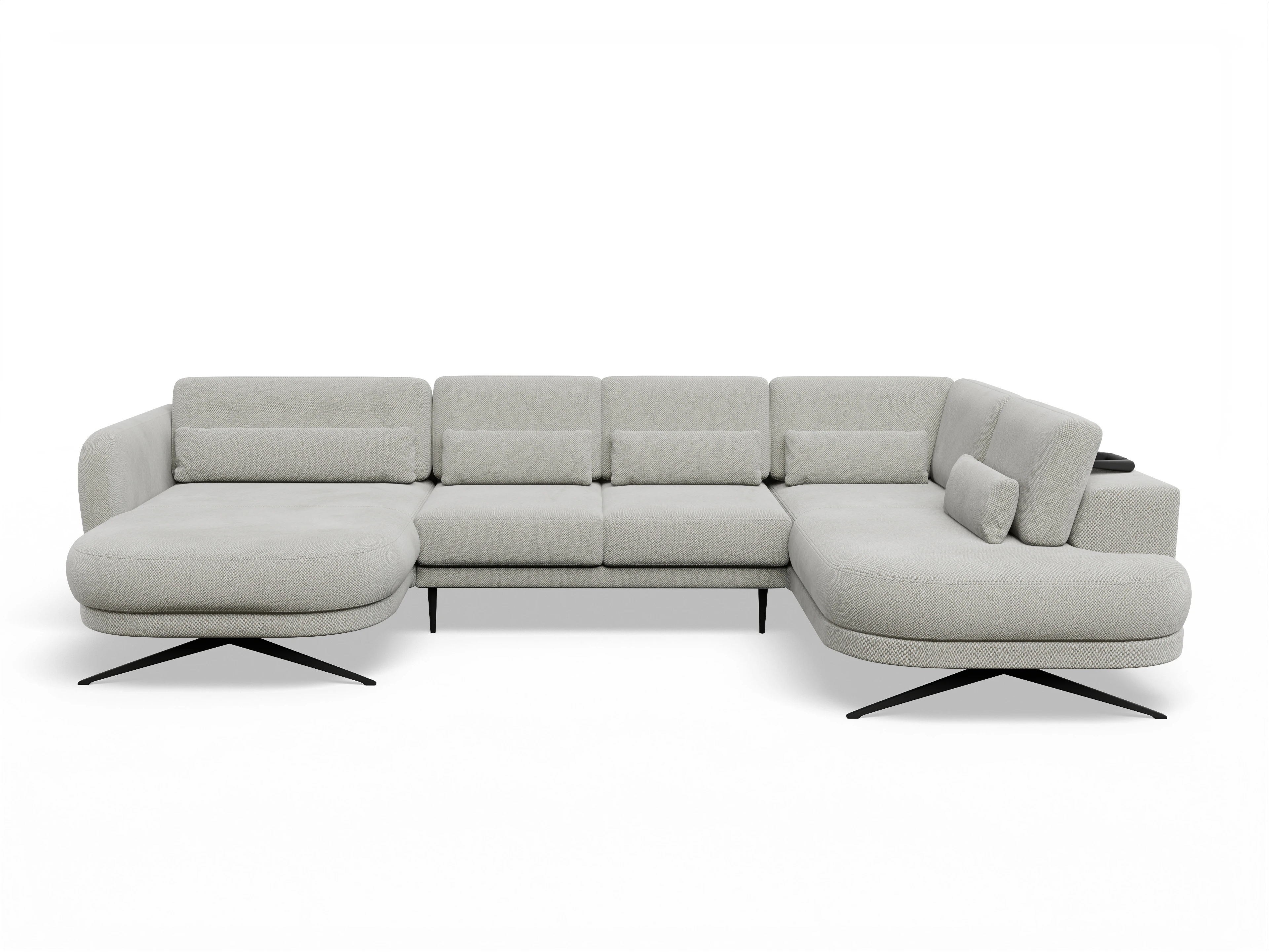 Ansicht des Produktes Malaga Wohnlandschaft offen beidseitig in Stoff Beige