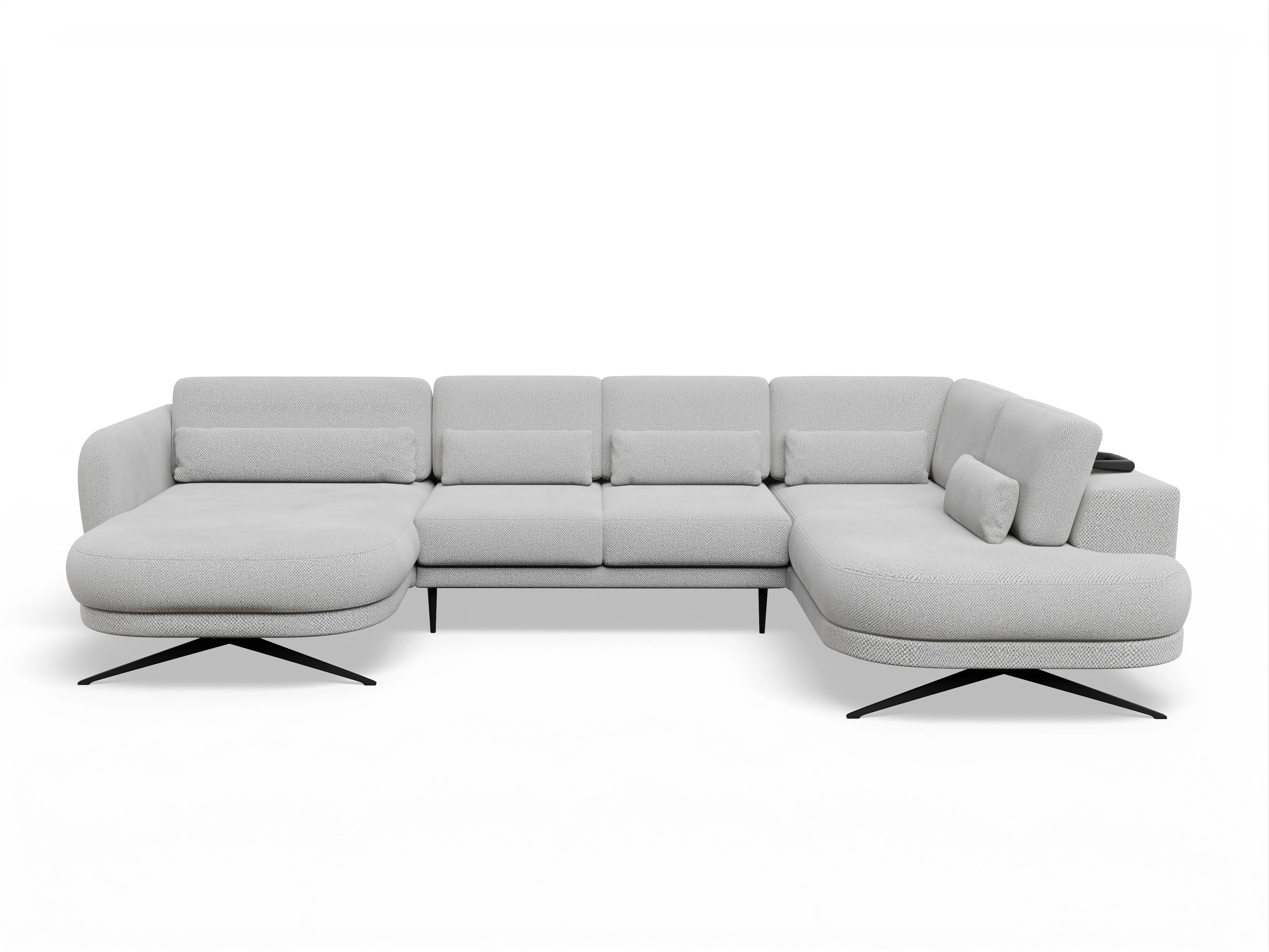 Ansicht des Produktes Malaga Wohnlandschaft offen beidseitig in Stoff Beige