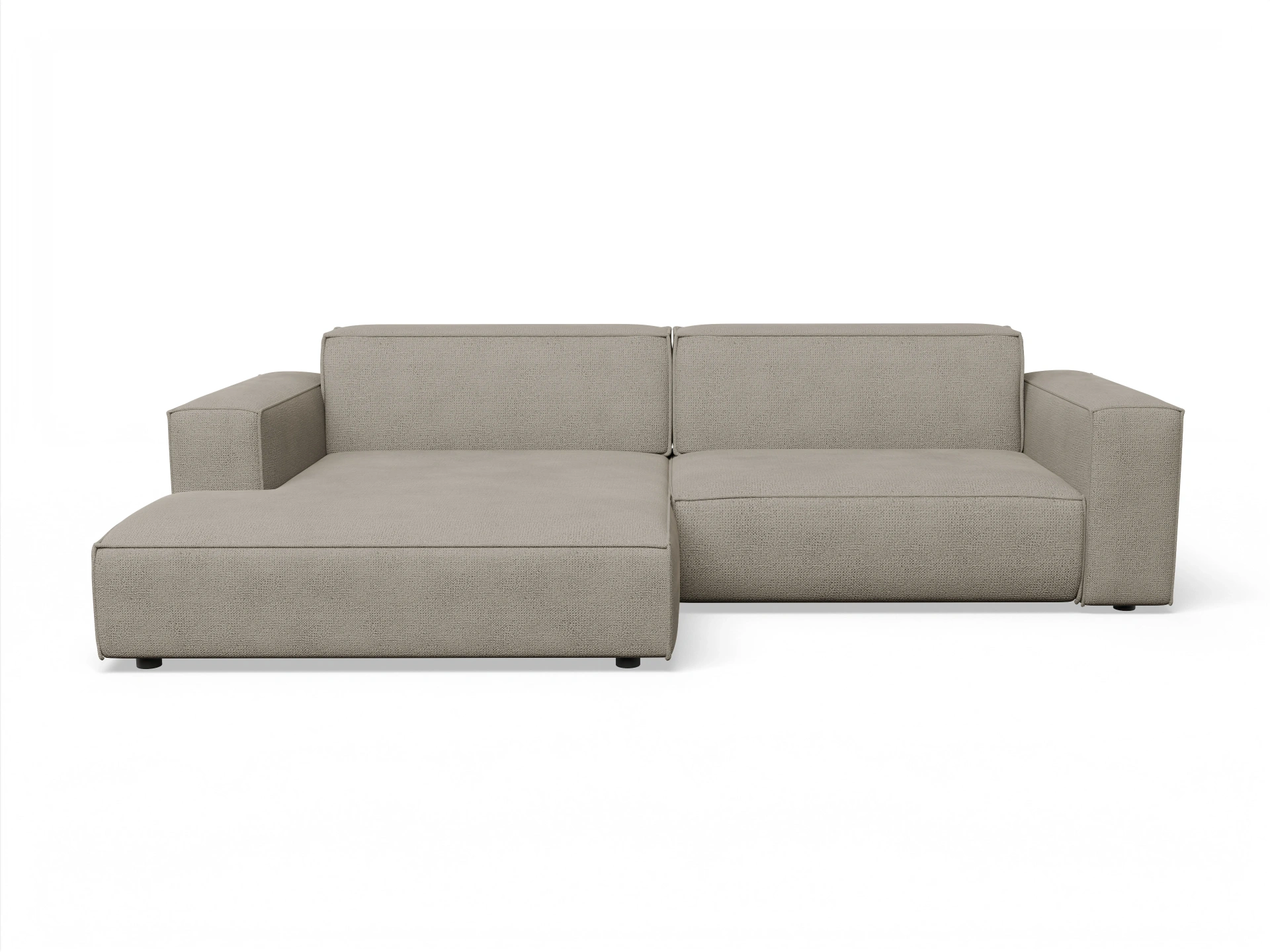 Ansicht des Produktes Claas-O Ecksofa links Abschluss offen in Stoff Braun