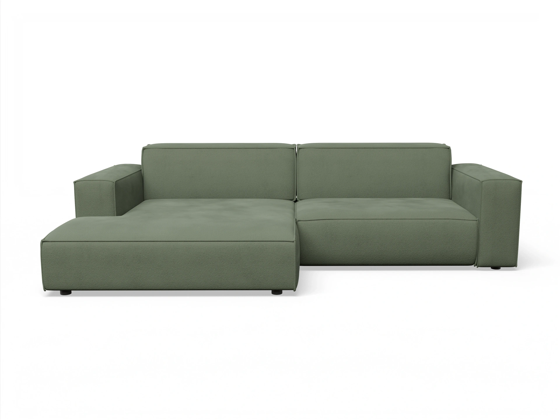Ansicht des Produktes Claas-O Ecksofa links Abschluss offen in Stoff Grün
