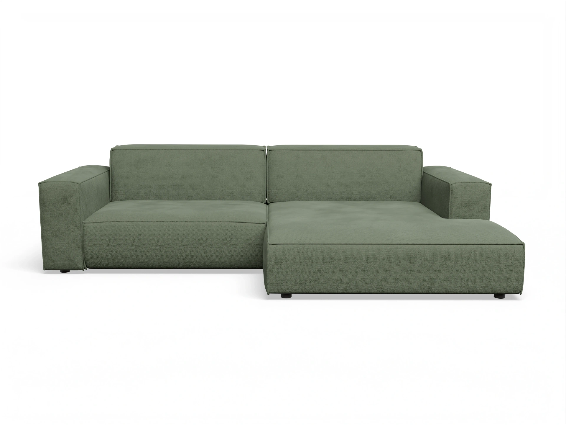 Ansicht des Produktes Claas-O Ecksofa rechts Abschluss offen in Stoff Grün