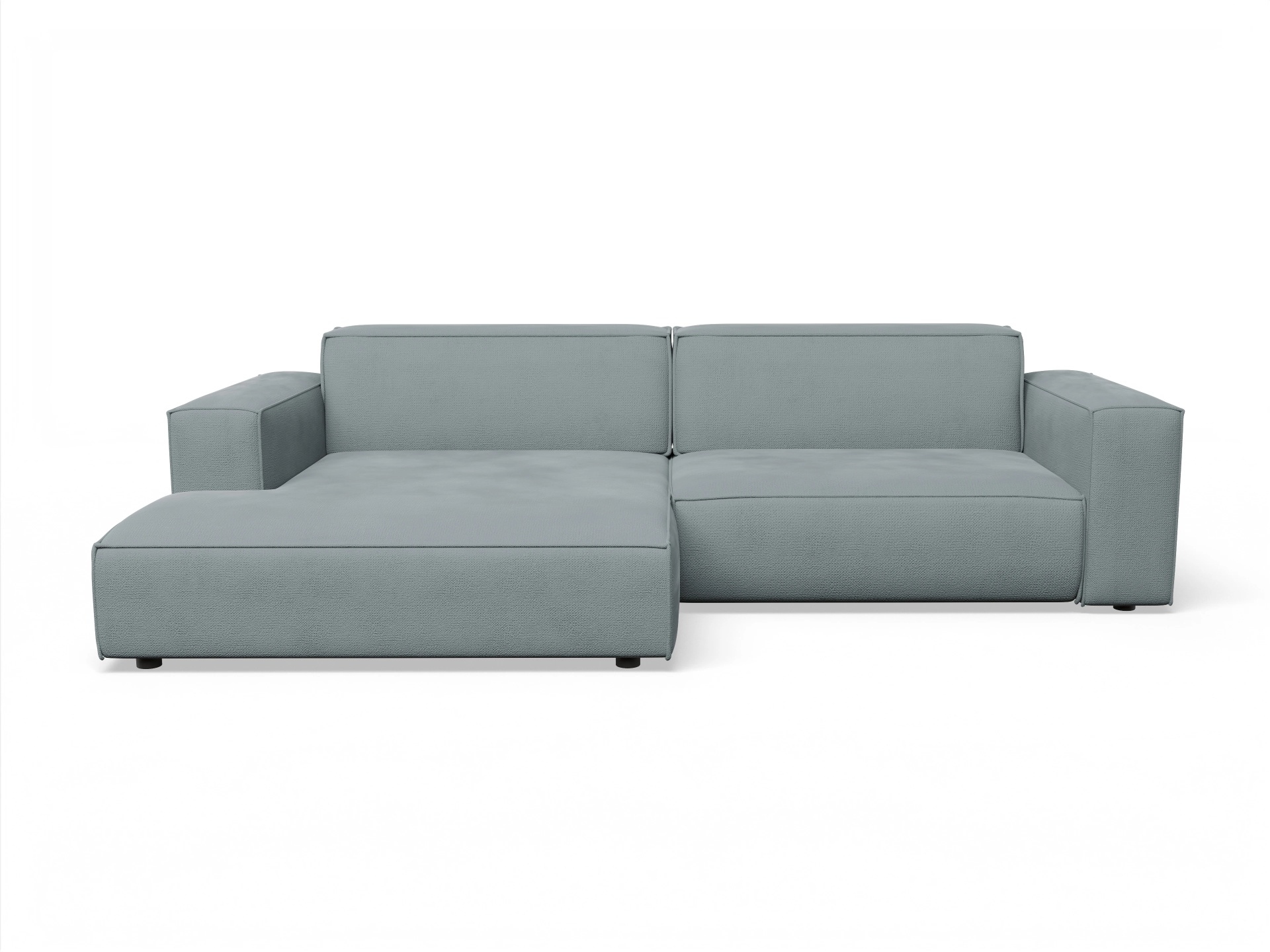 Ansicht des Produktes Claas-O Ecksofa links Abschluss offen in Stoff Blau
