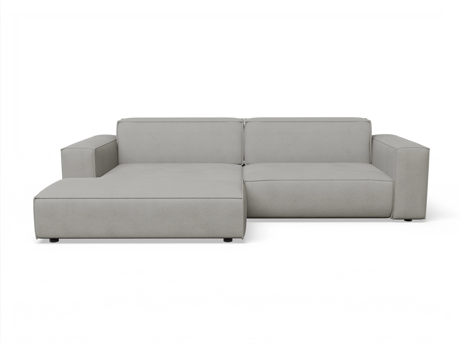 Ansicht des Produktes Claas-O Ecksofa links Abschluss offen in Stoff Grau