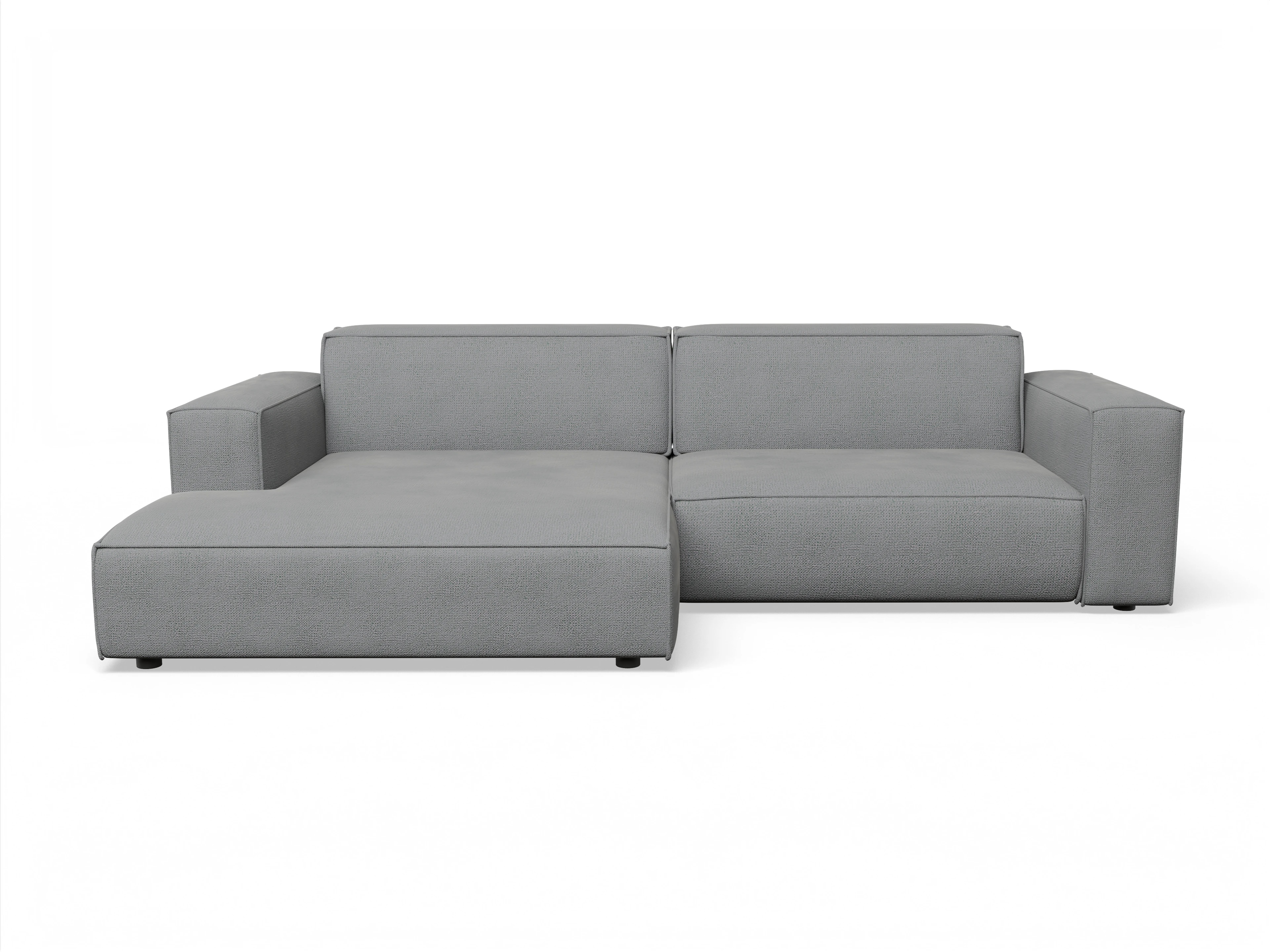 Ansicht des Produktes Claas-O Ecksofa links Abschluss offen in Stoff Grau