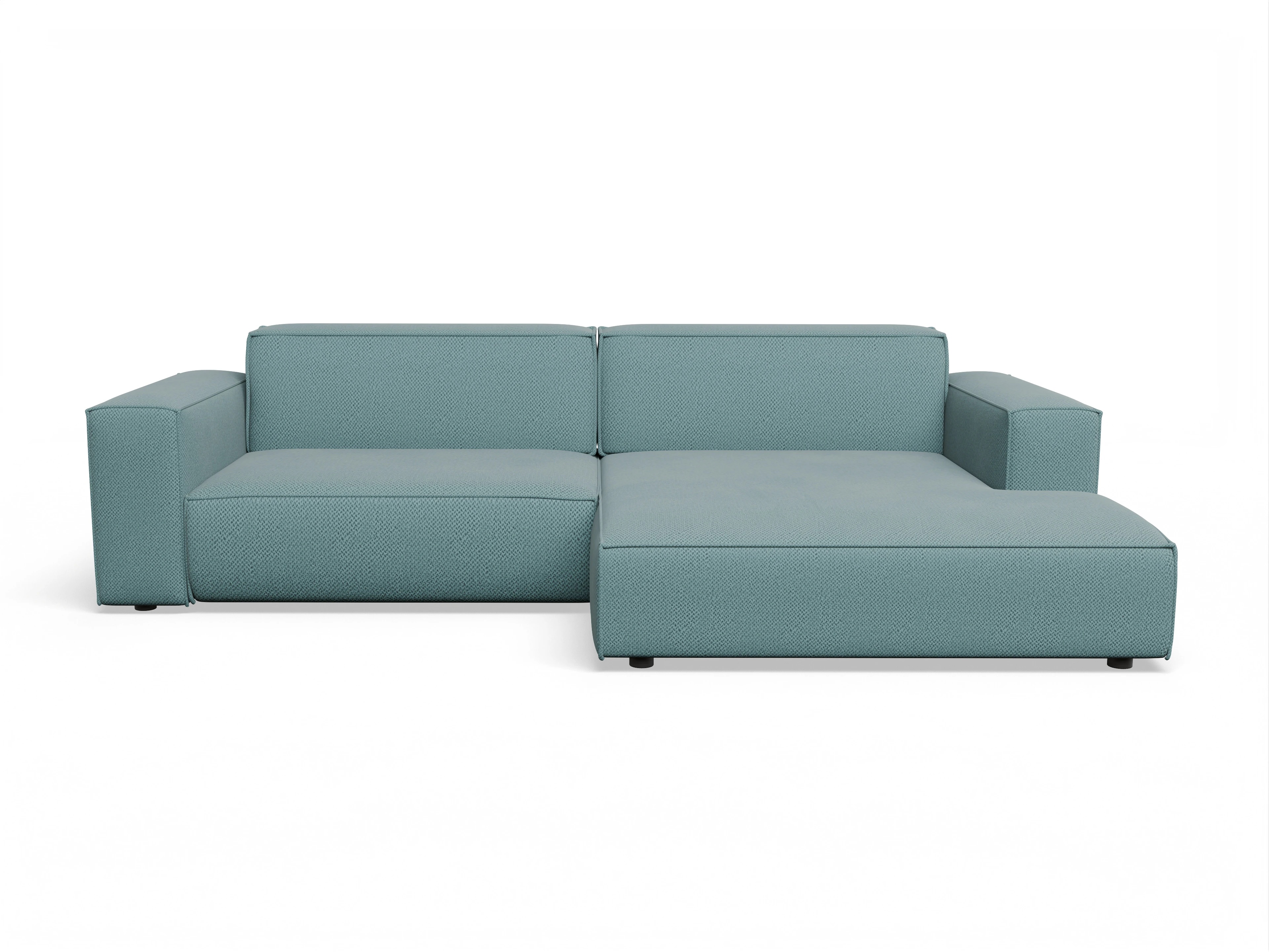 Ansicht des Produktes Claas-O Ecksofa rechts Abschluss offen in Stoff Blau