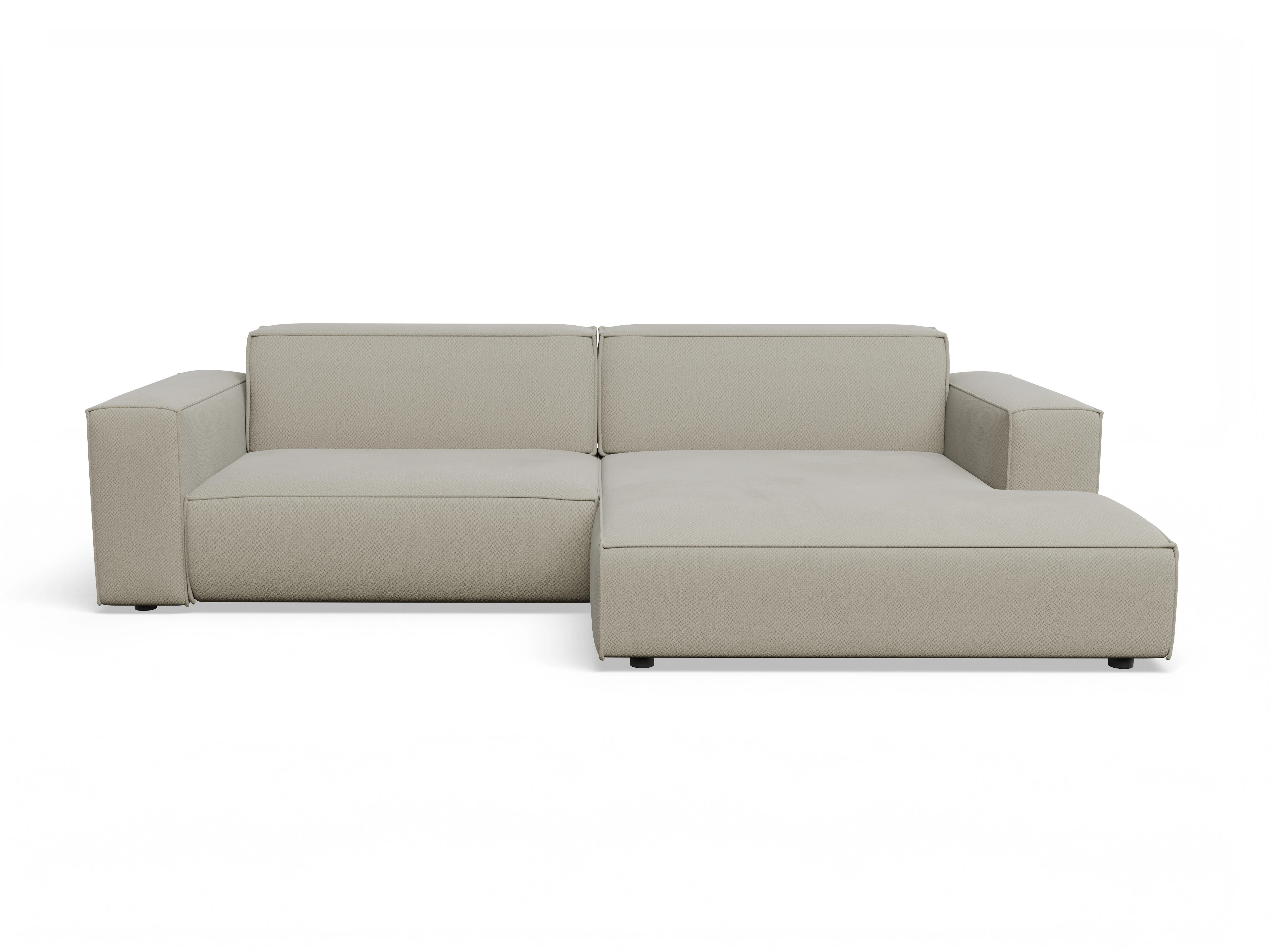 Ansicht des Produktes Claas-O Ecksofa rechts Abschluss offen in Stoff Braun