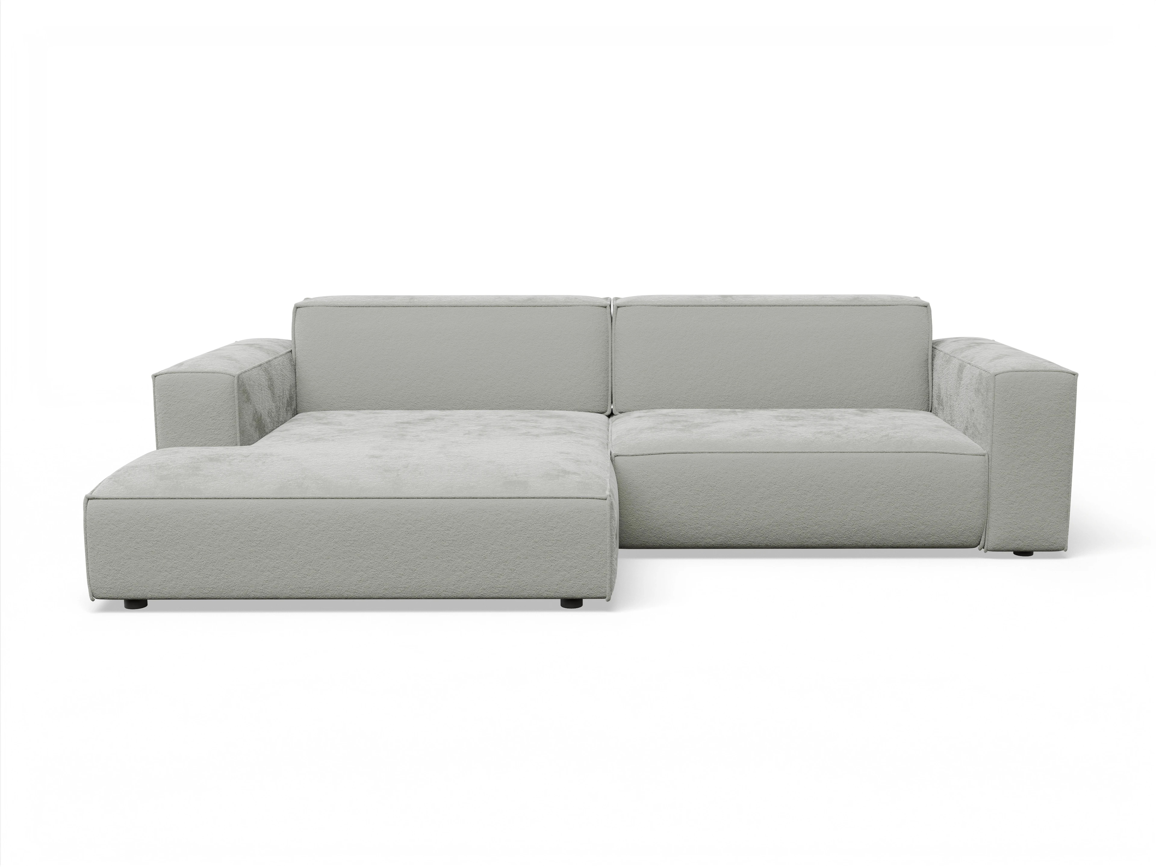 Ansicht des Produktes Claas-O Ecksofa links Abschluss offen in Stoff Grau