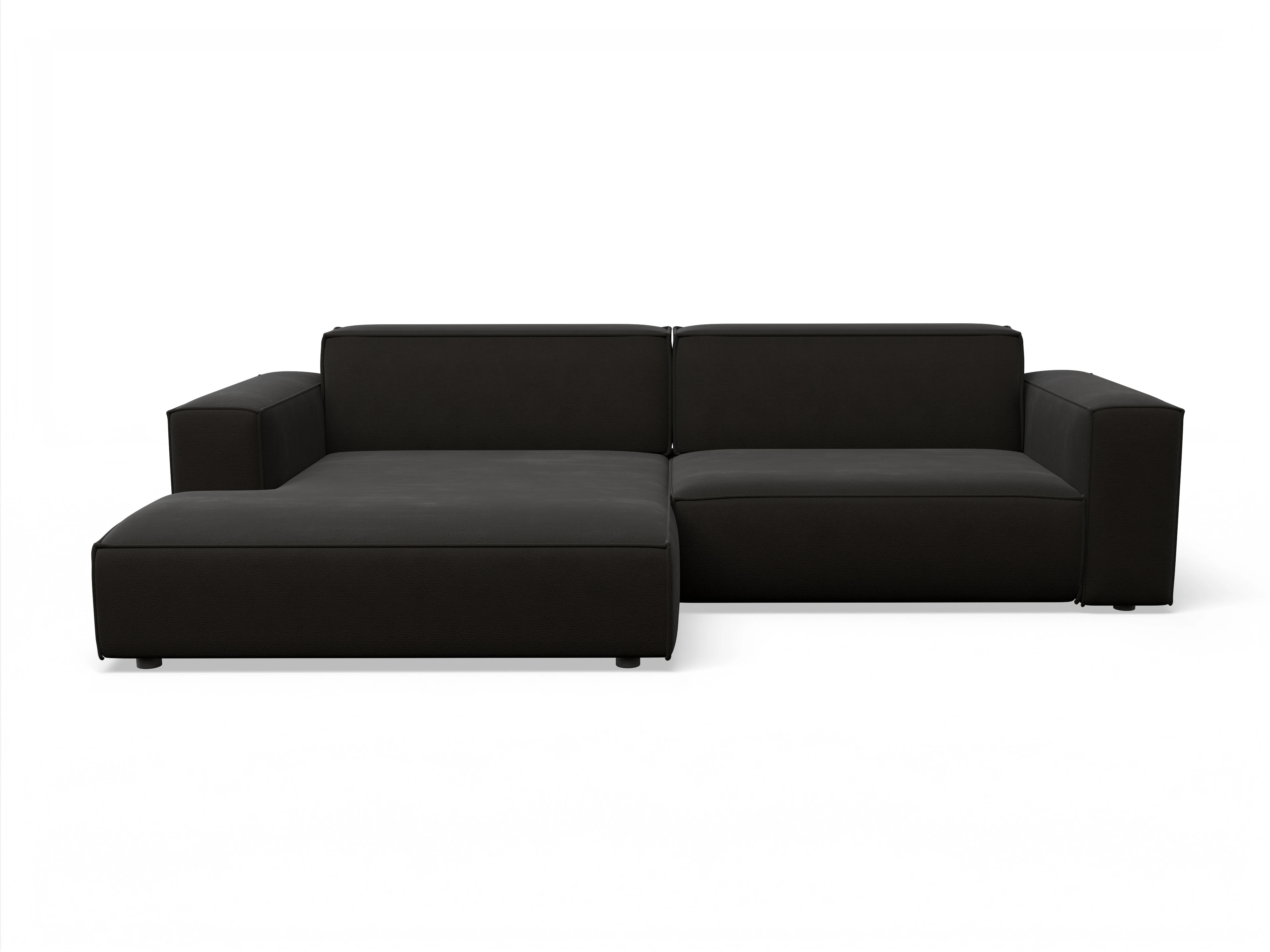 Ansicht des Produktes Claas-O Ecksofa links Abschluss offen in Stoff Braun