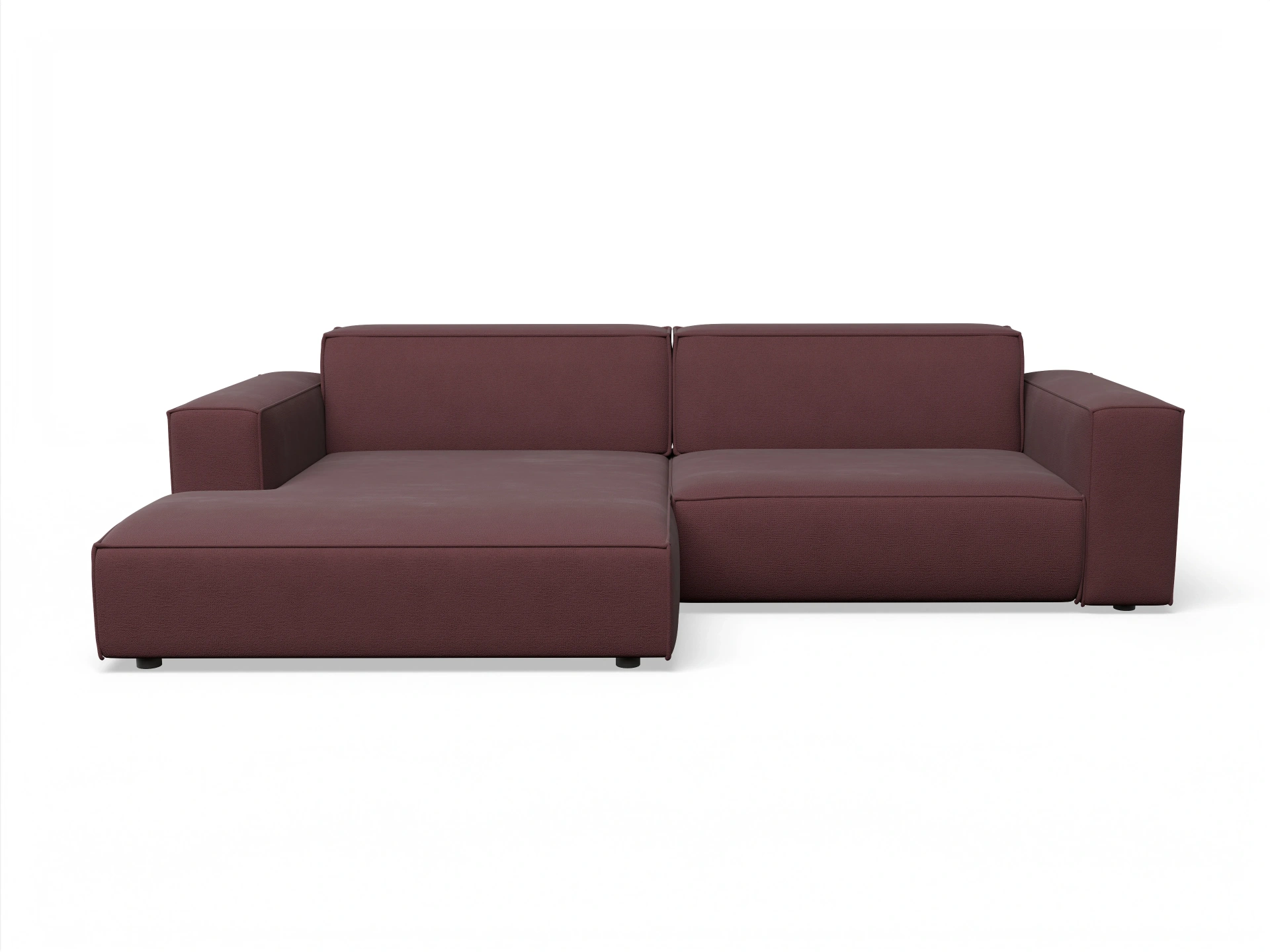 Ansicht des Produktes Claas-O Ecksofa links Abschluss offen in Stoff Rot