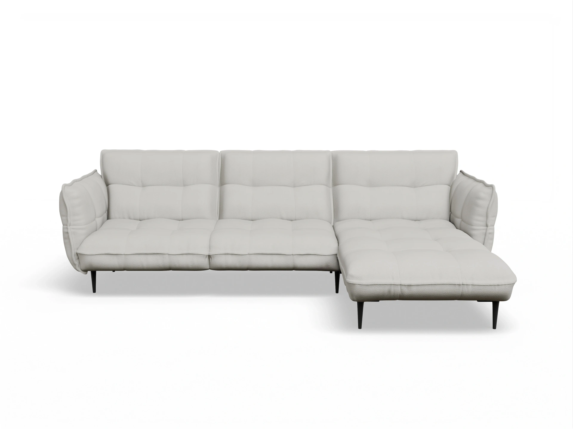 Ansicht des Produktes Marvin-O Ecksofa rechts Abschluss offen in Stoff Beige