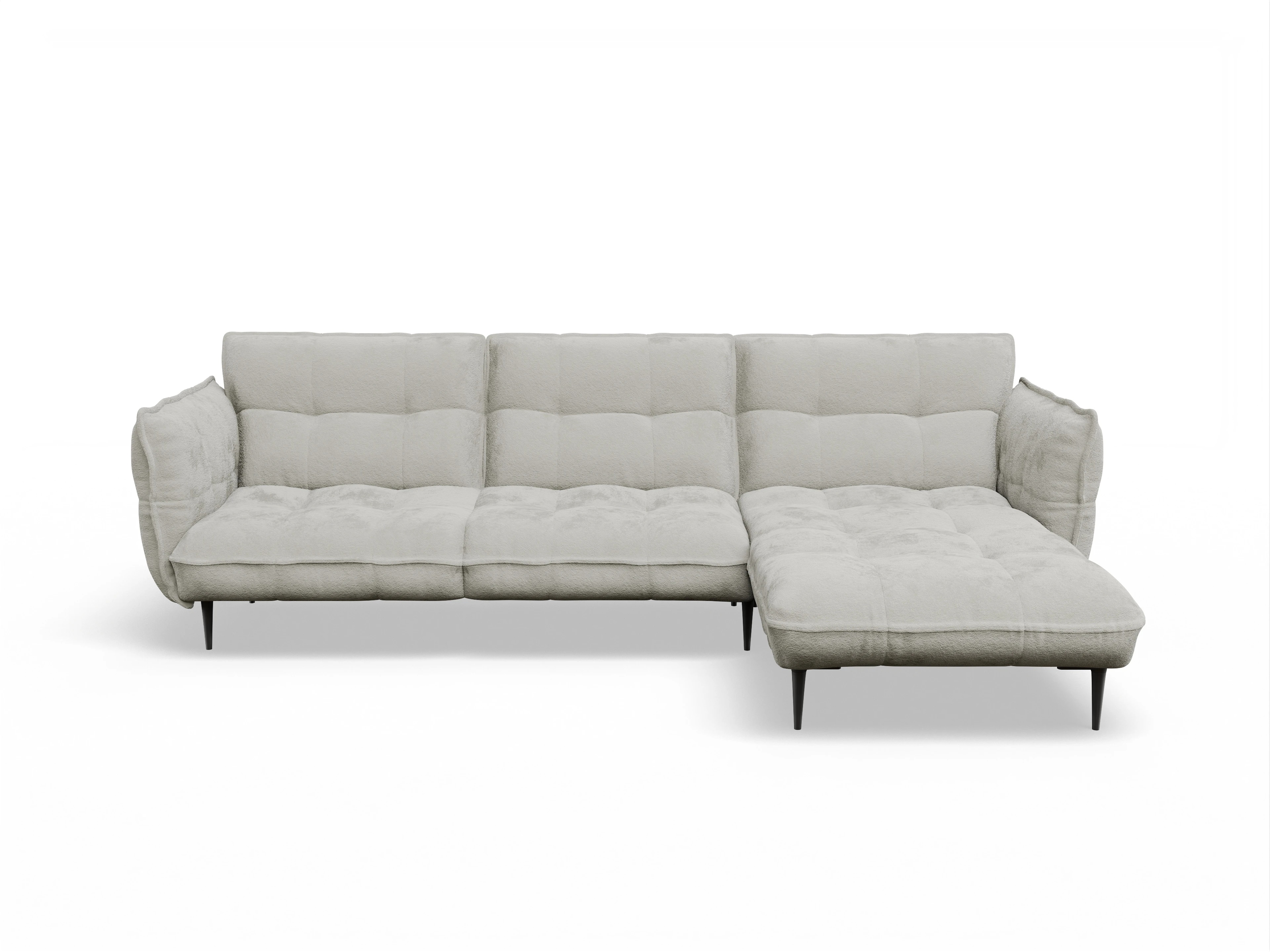 Ansicht des Produktes Marvin-O Ecksofa rechts Abschluss offen in Stoff Beige
