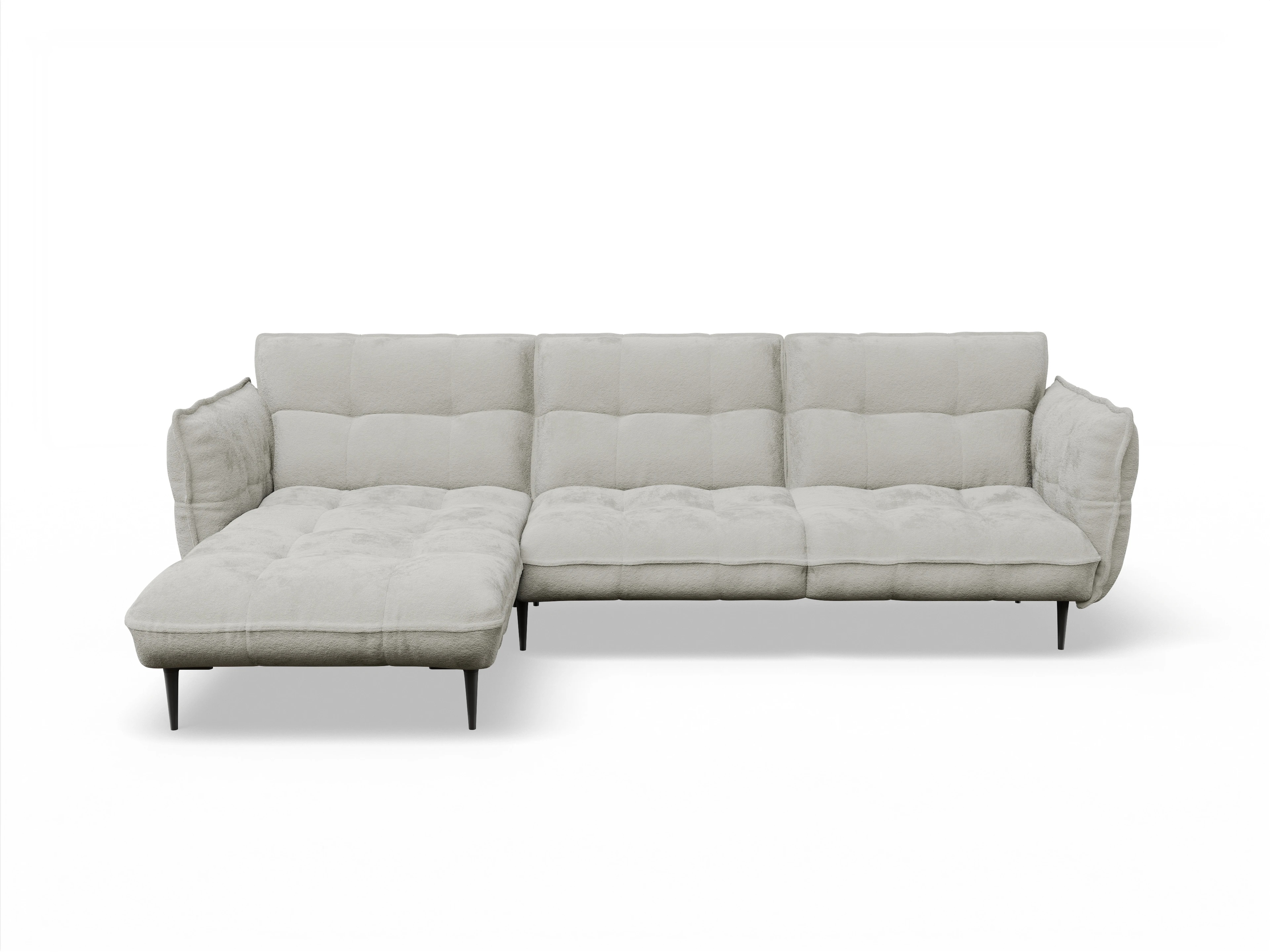 Ansicht des Produktes Marvin-O Ecksofa links Abschluss offen in Stoff Beige