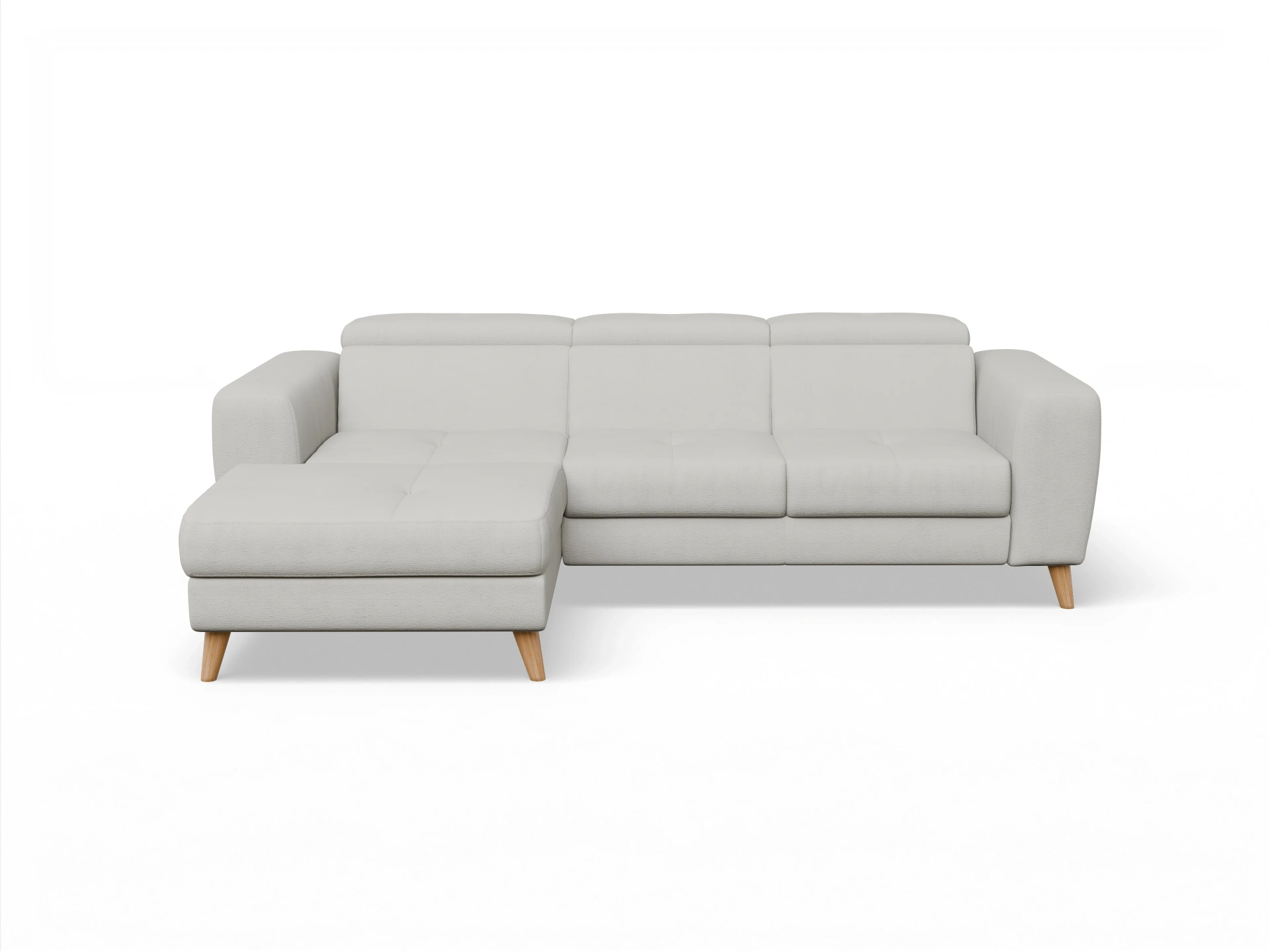 Ansicht des Produktes Capua Ecksofa links Abschluss offen in Stoff Beige