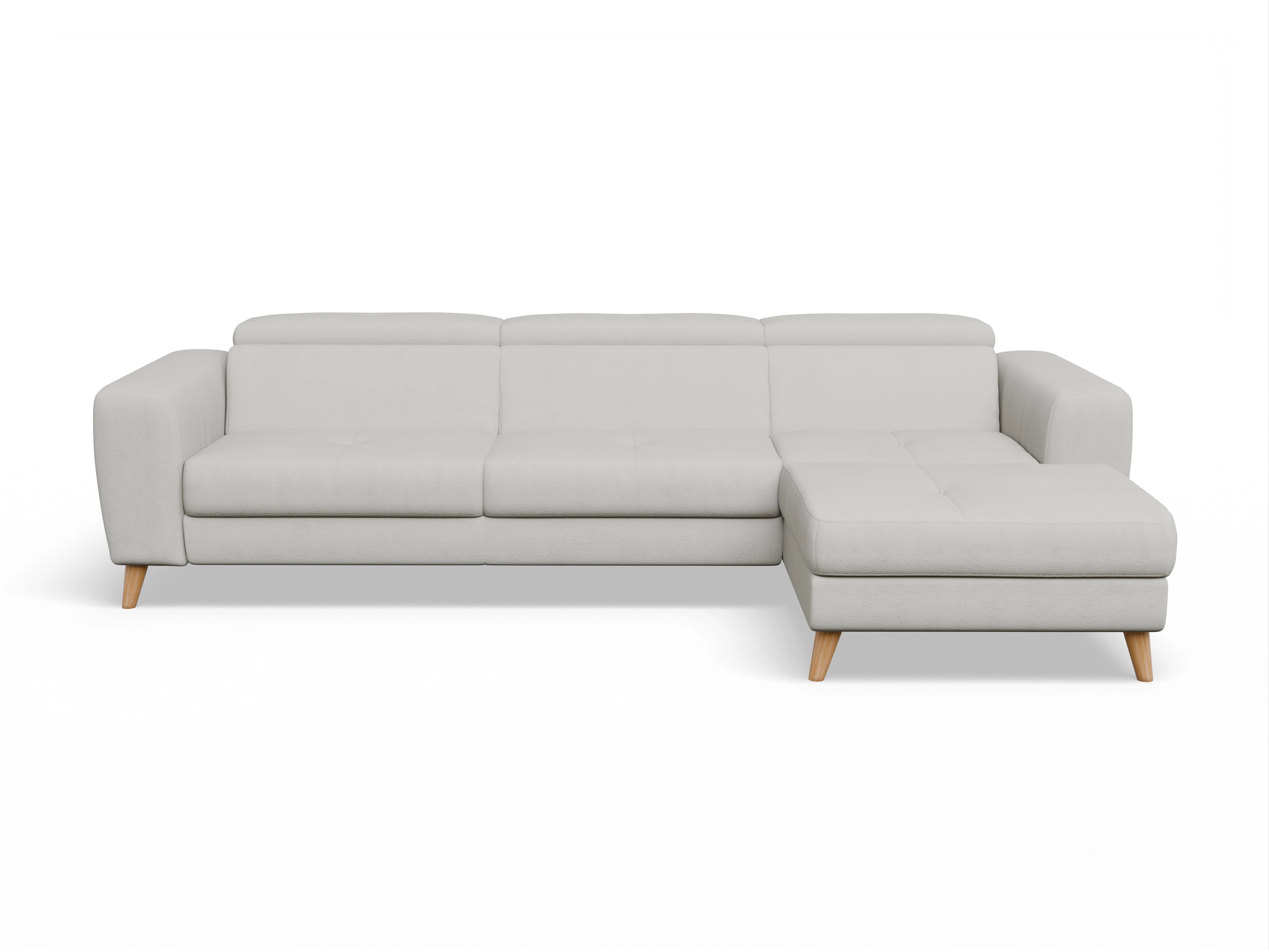 Ansicht des Produktes Capua Ecksofa rechts Abschluss offen in Stoff Beige