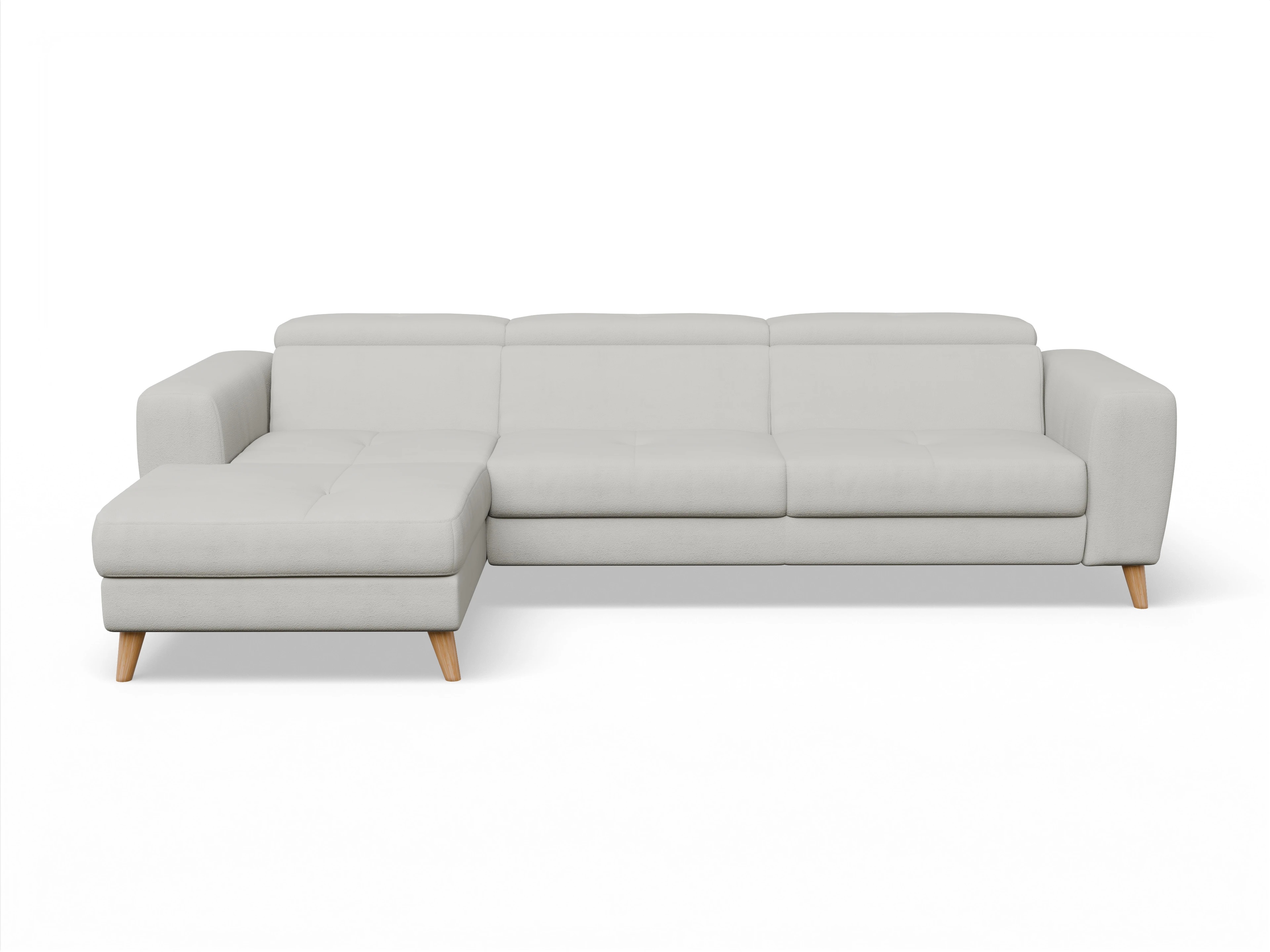 Ansicht des Produktes Capua Ecksofa links Abschluss offen in Stoff Beige