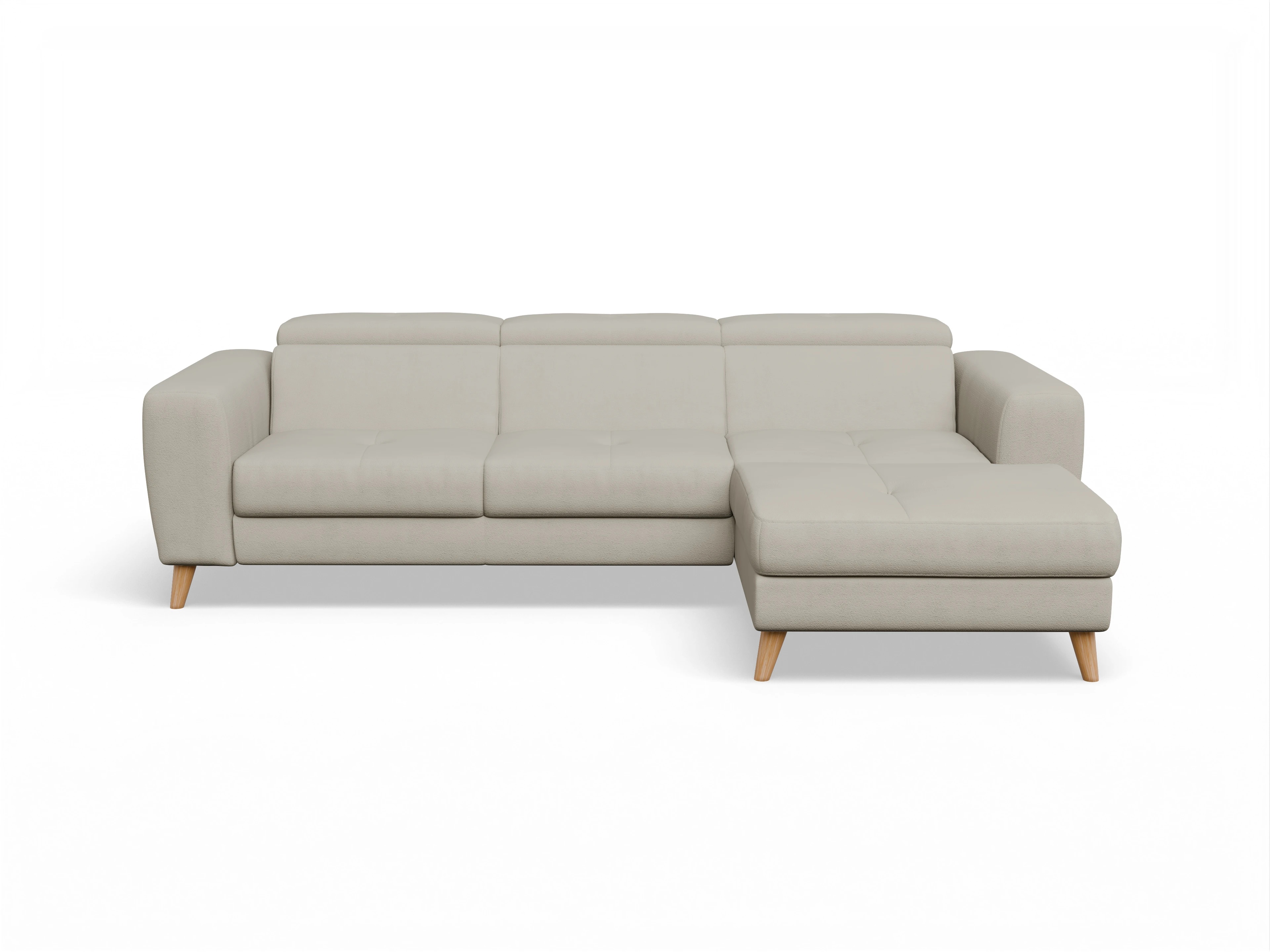 Ansicht des Produktes Capua Ecksofa rechts Abschluss offen in Stoff Beige