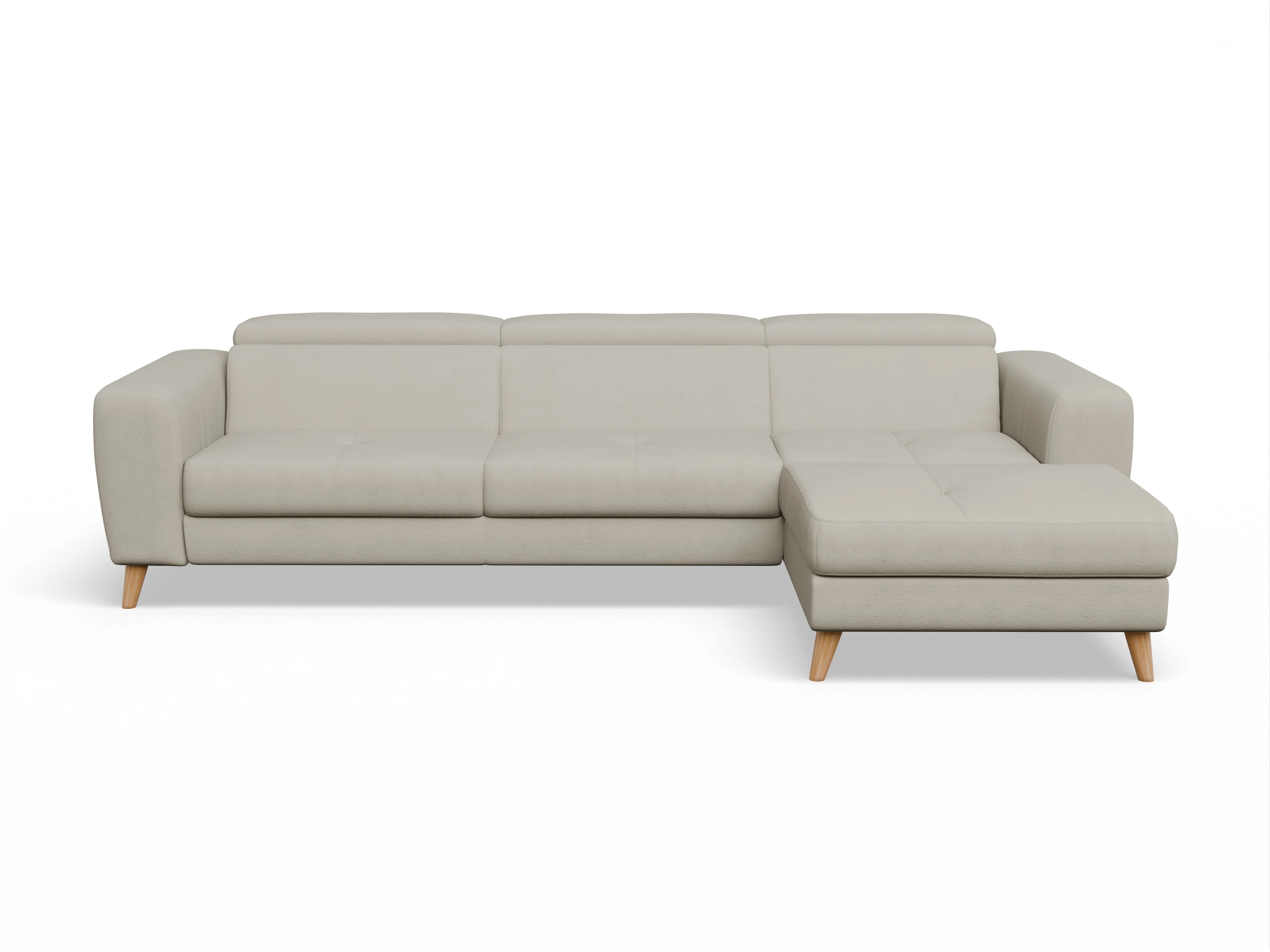Ansicht des Produktes Capua Ecksofa rechts Abschluss offen in Stoff Beige