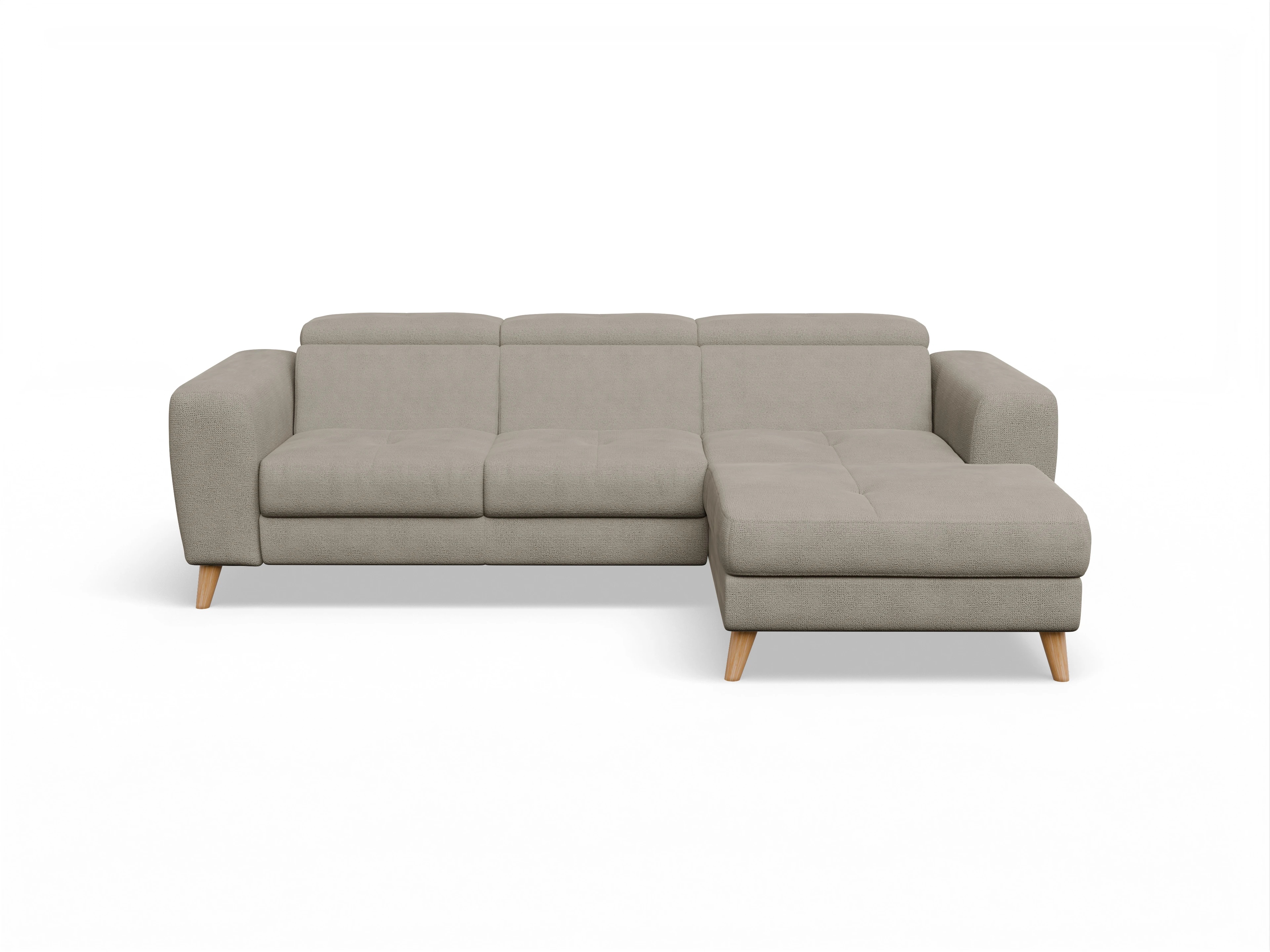 Ansicht des Produktes Capua Ecksofa rechts Abschluss offen in Stoff Braun