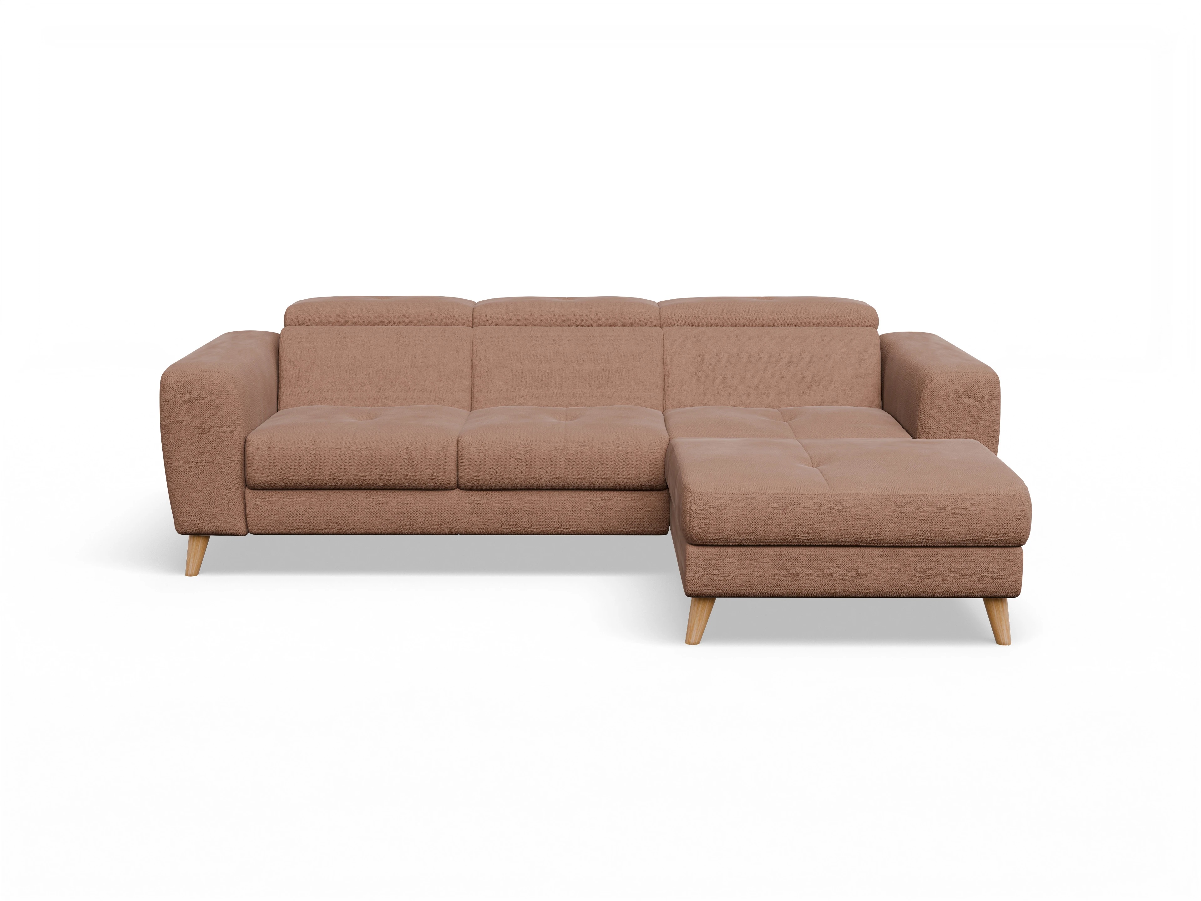 Ansicht des Produktes Capua Ecksofa rechts Abschluss offen in Stoff Orange