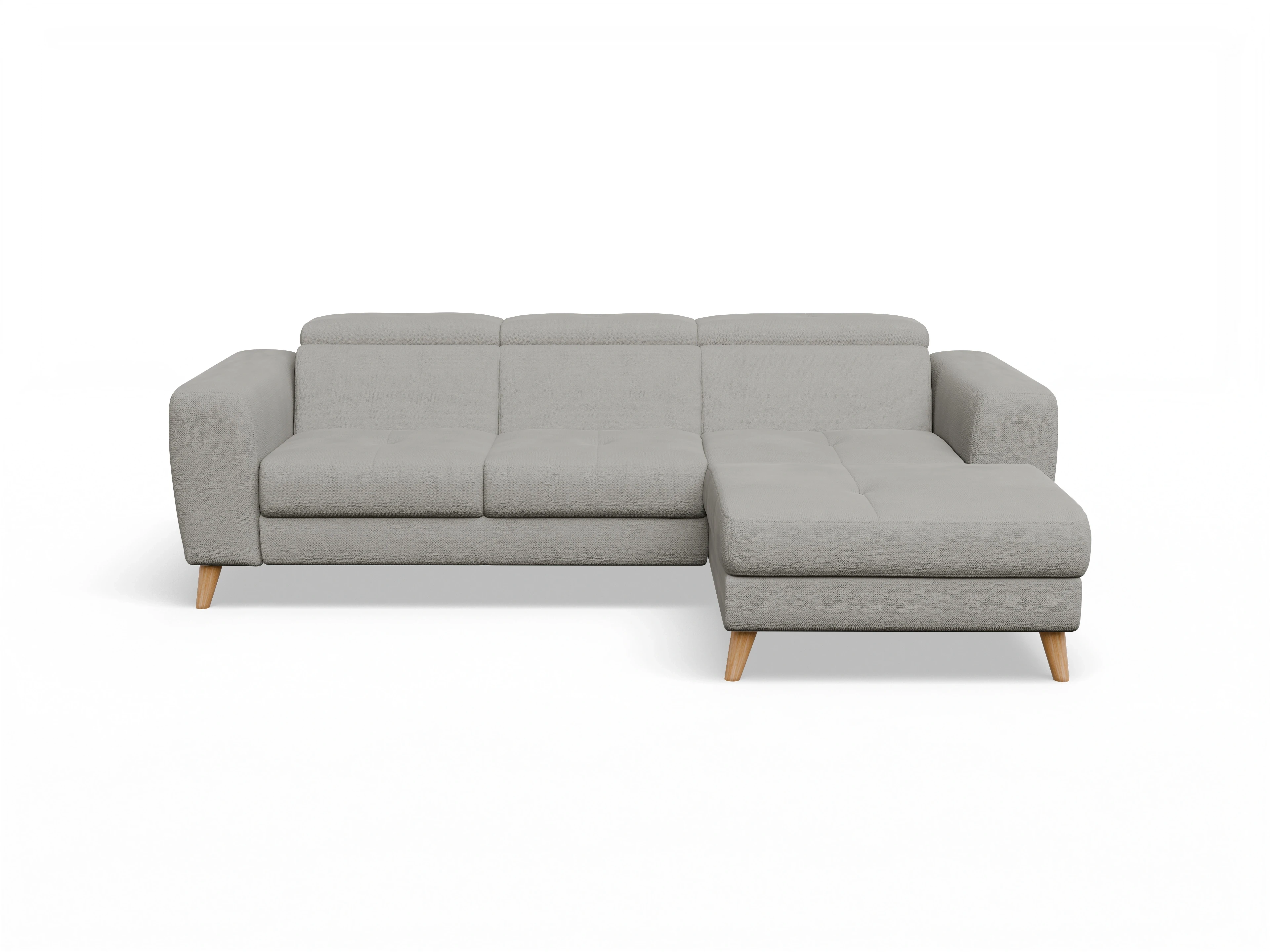 Ansicht des Produktes Capua Ecksofa rechts Abschluss offen in Stoff Grau