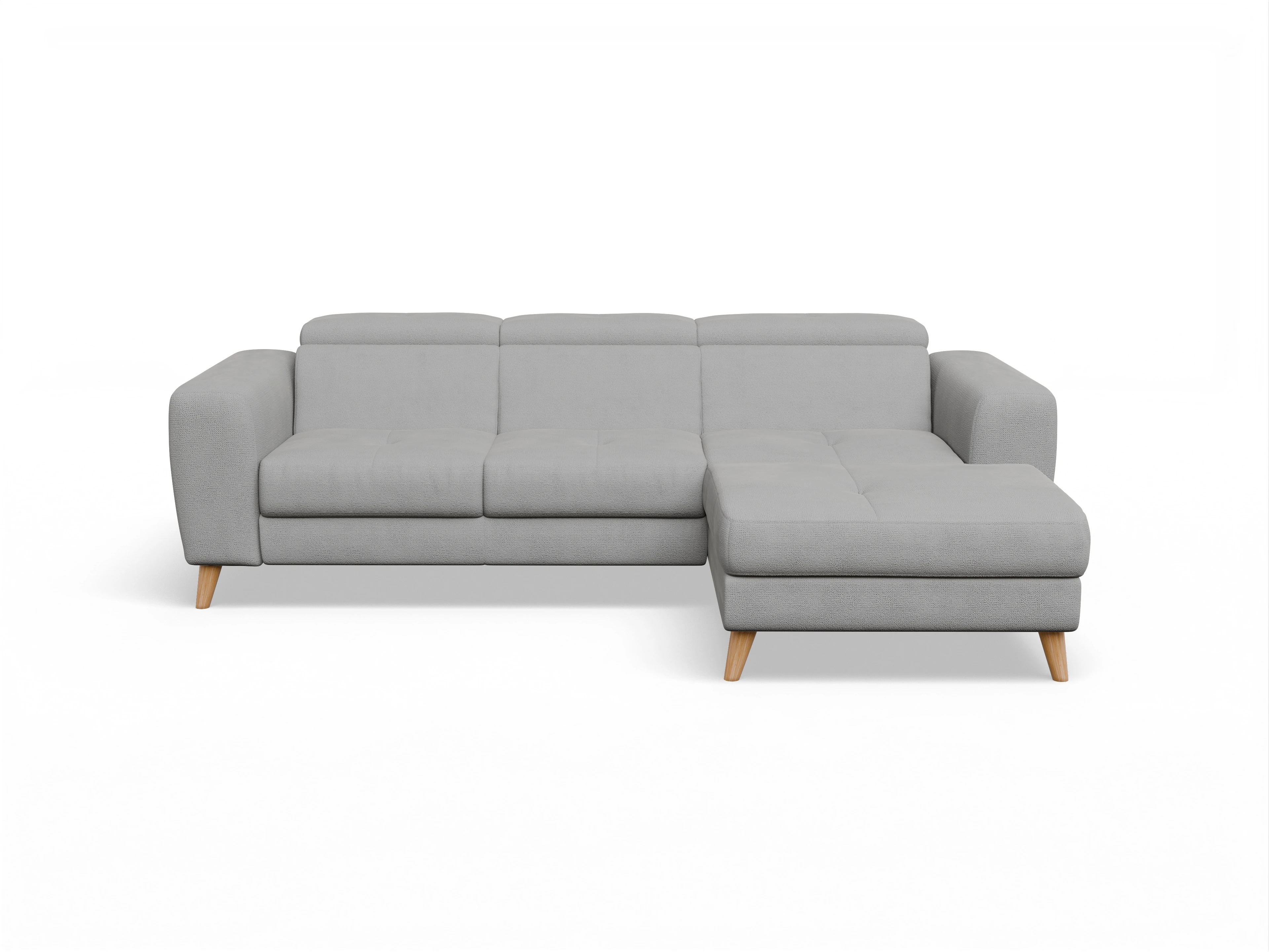 Ansicht des Produktes Capua Ecksofa rechts Abschluss offen in Stoff Grau