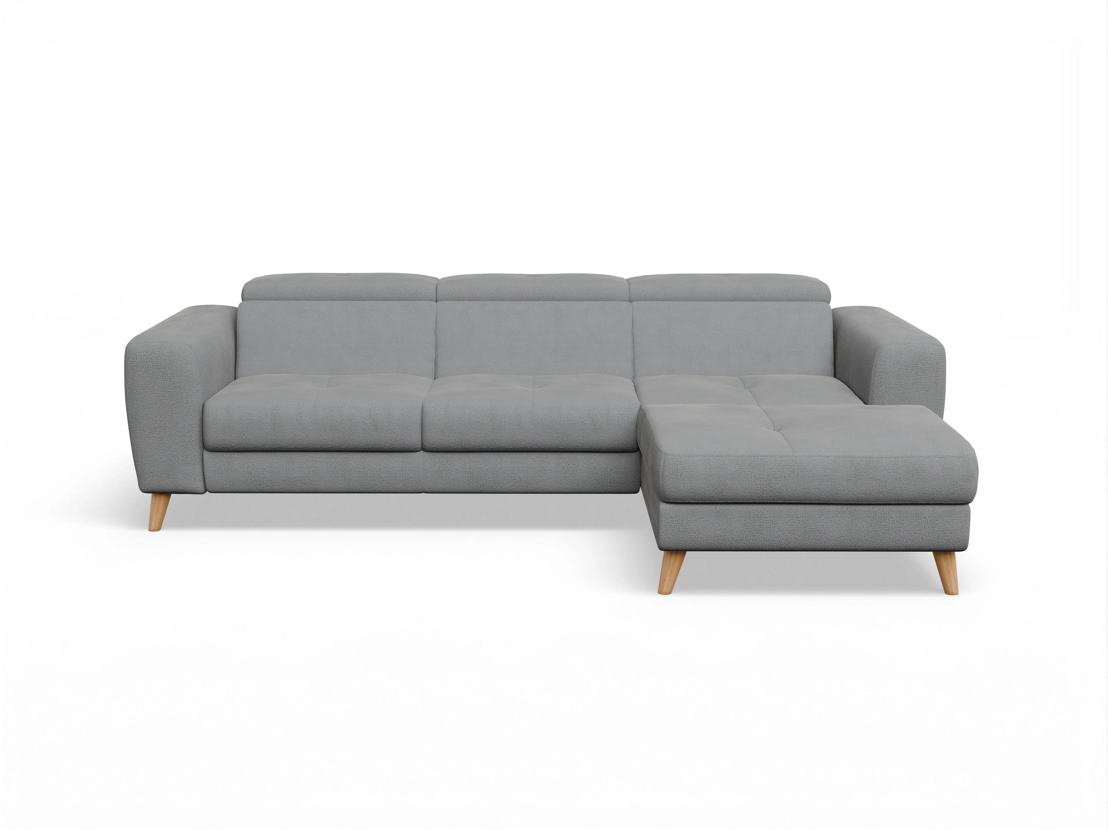 Ansicht des Produktes Capua Ecksofa rechts Abschluss offen in Stoff Grau