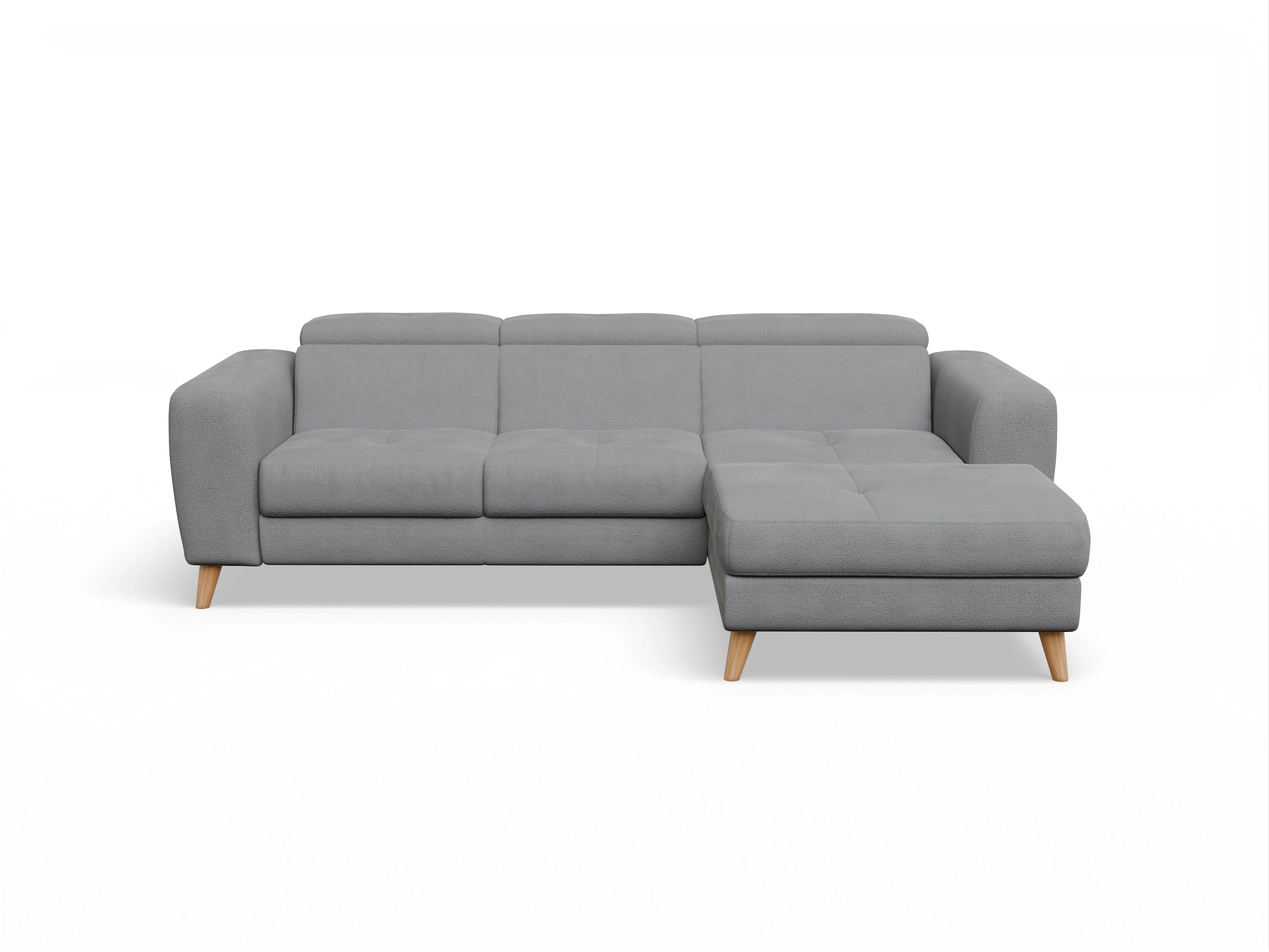 Ansicht des Produktes Capua Ecksofa rechts Abschluss offen in Stoff Grau