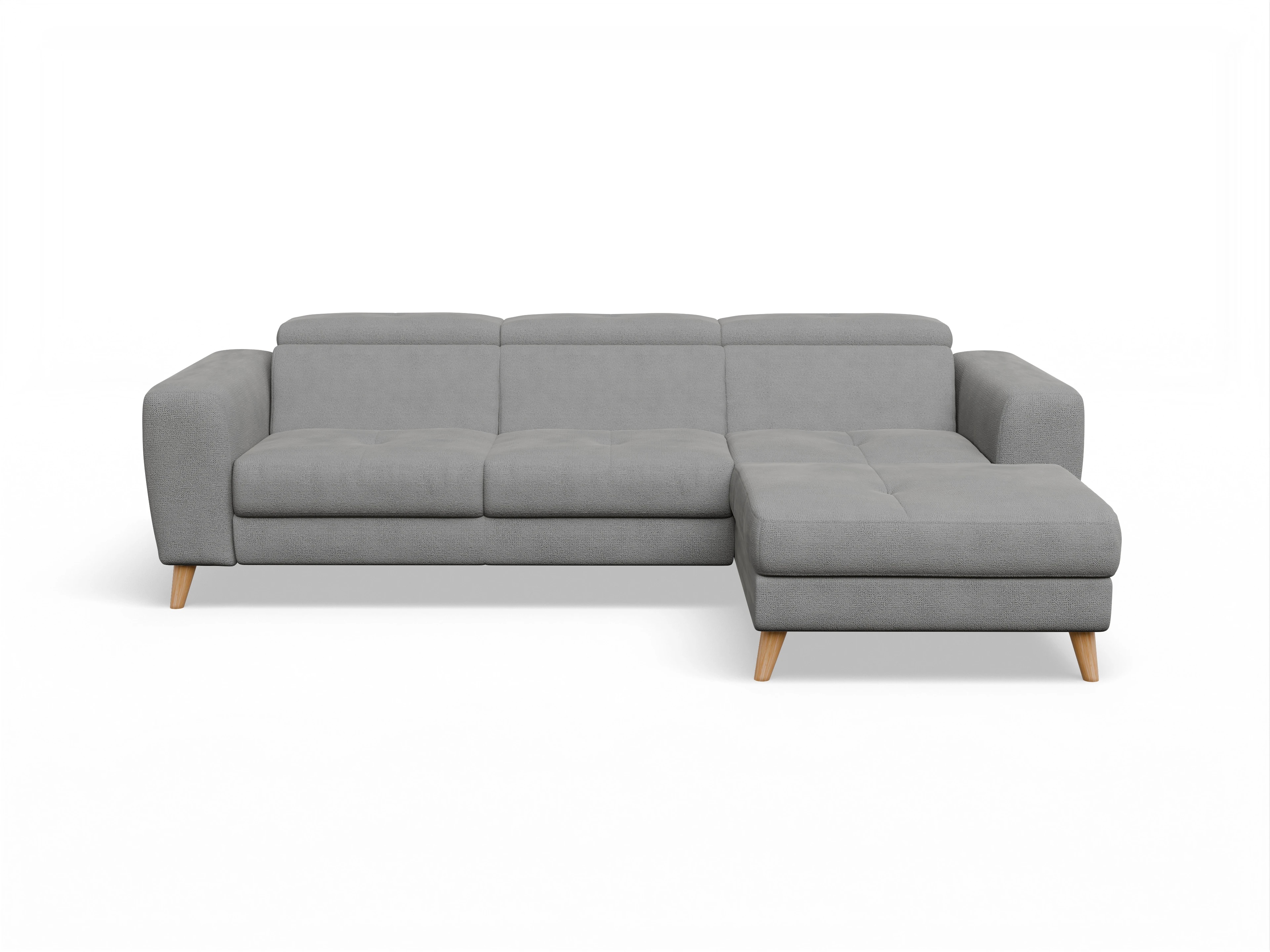 Ansicht des Produktes Capua Ecksofa rechts Abschluss offen in Stoff Grau