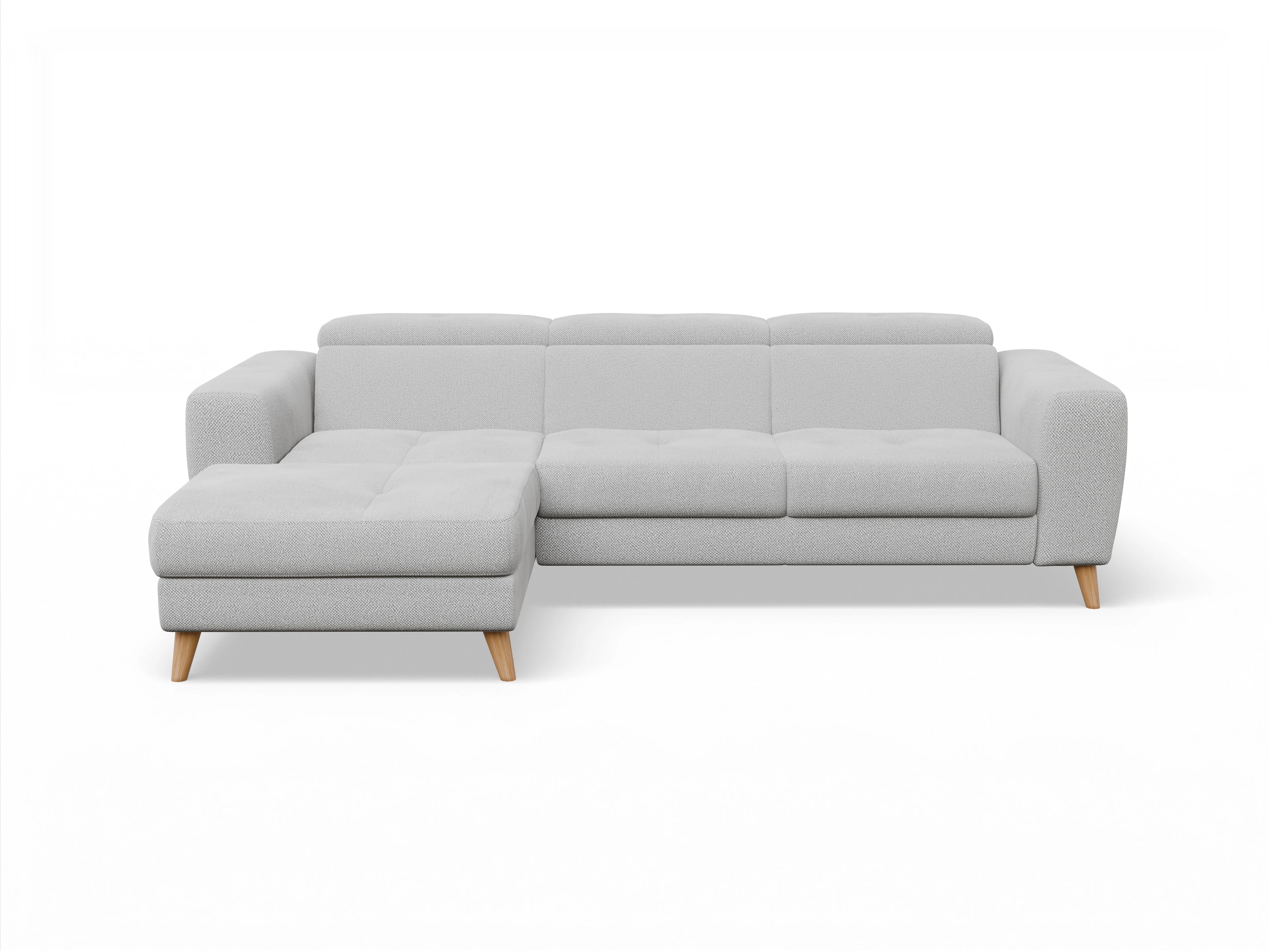 Ansicht des Produktes Capua Ecksofa links Abschluss offen in Stoff Beige