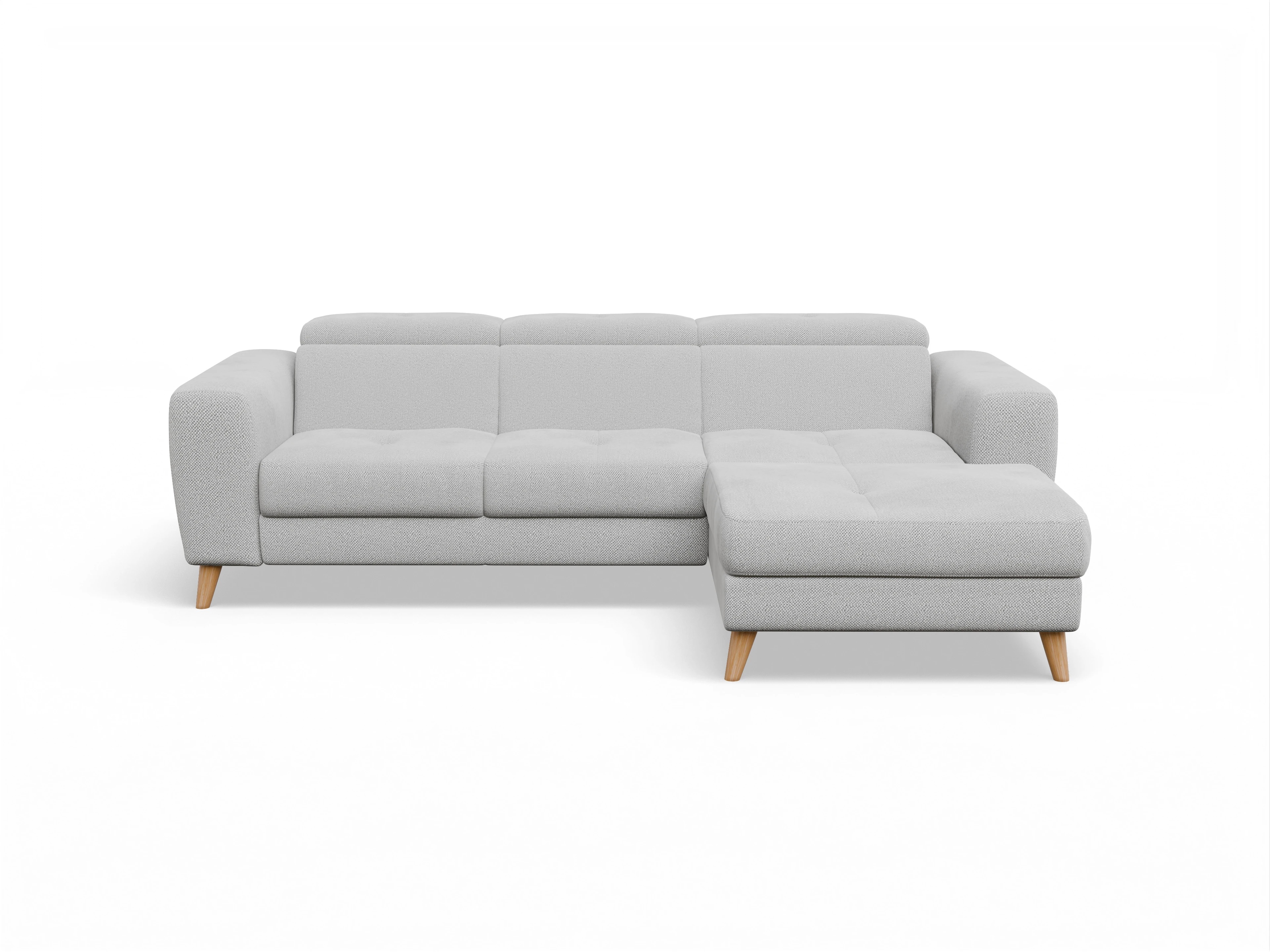 Ansicht des Produktes Capua Ecksofa rechts Abschluss offen in Stoff Beige