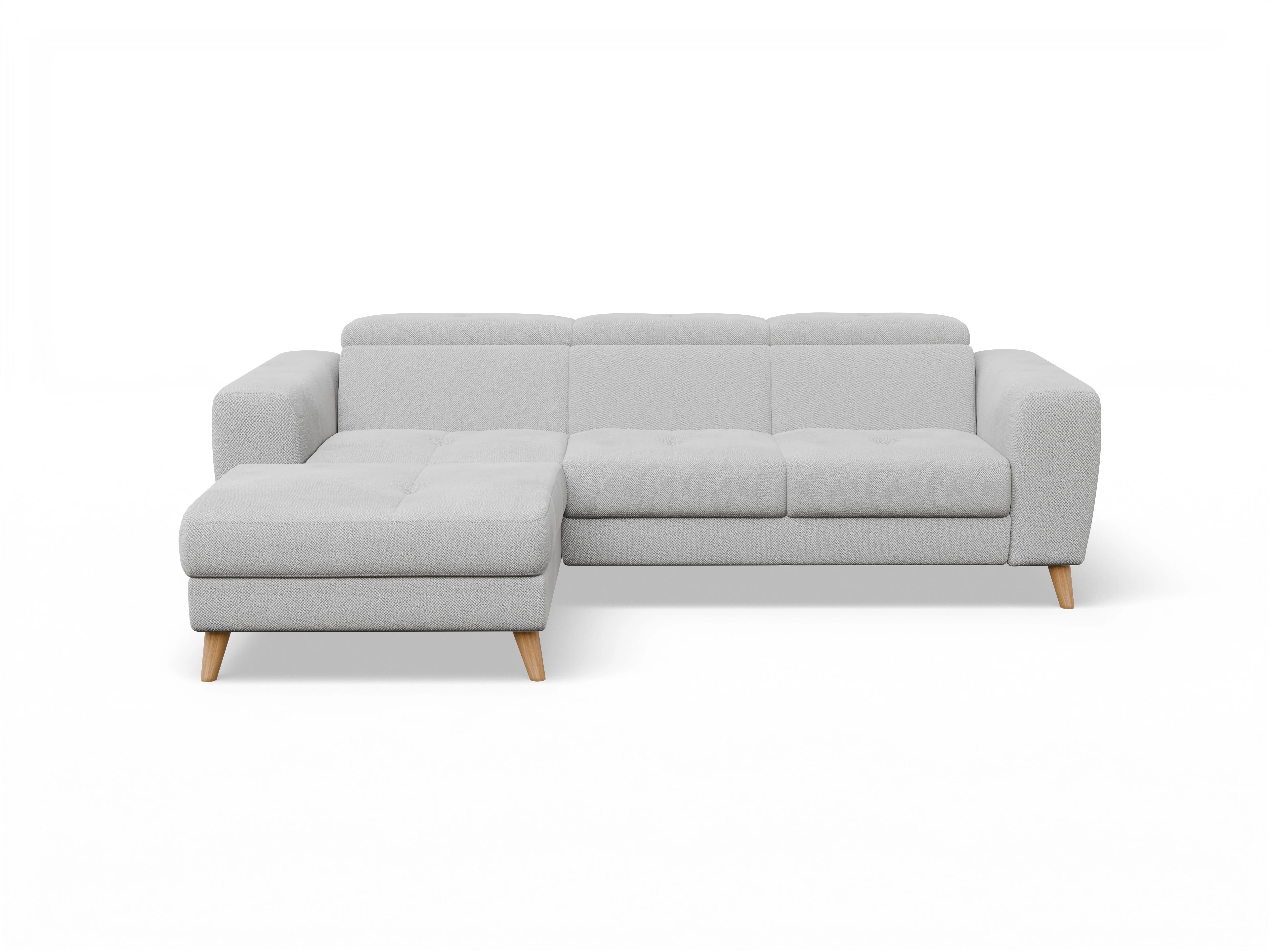 Ansicht des Produktes Capua Ecksofa links Abschluss offen in Stoff Beige