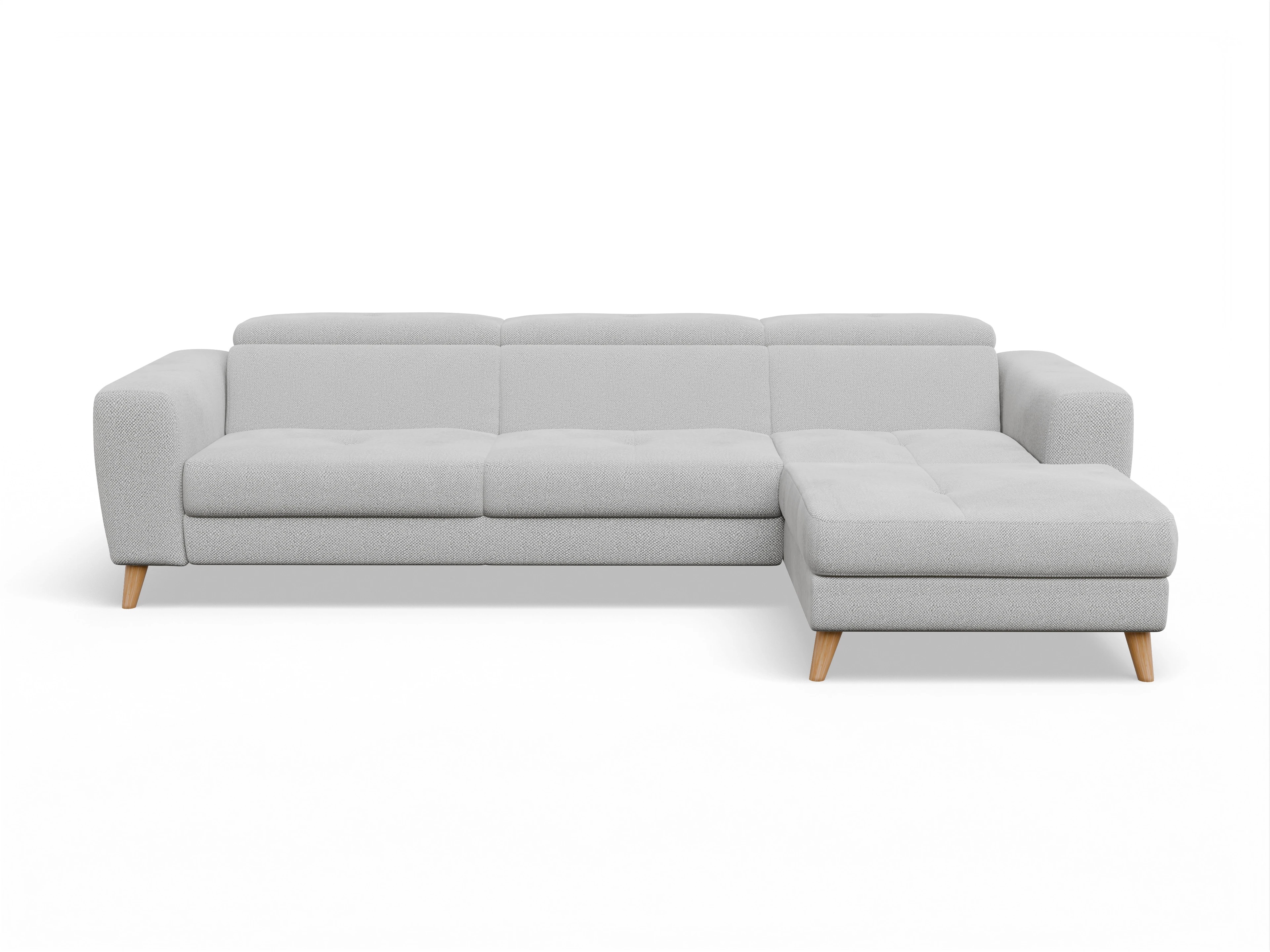 Ansicht des Produktes Capua Ecksofa rechts Abschluss offen in Stoff Beige