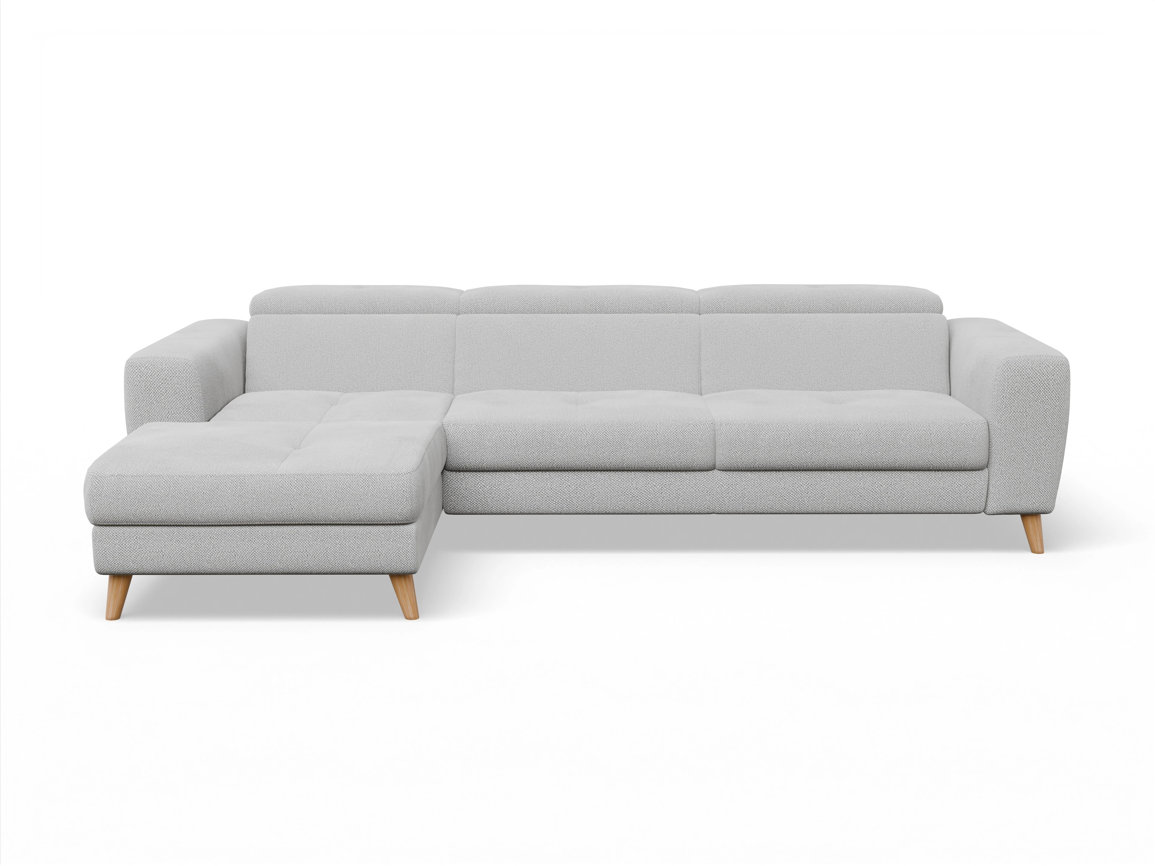 Ansicht des Produktes Capua Ecksofa links Abschluss offen in Stoff Beige