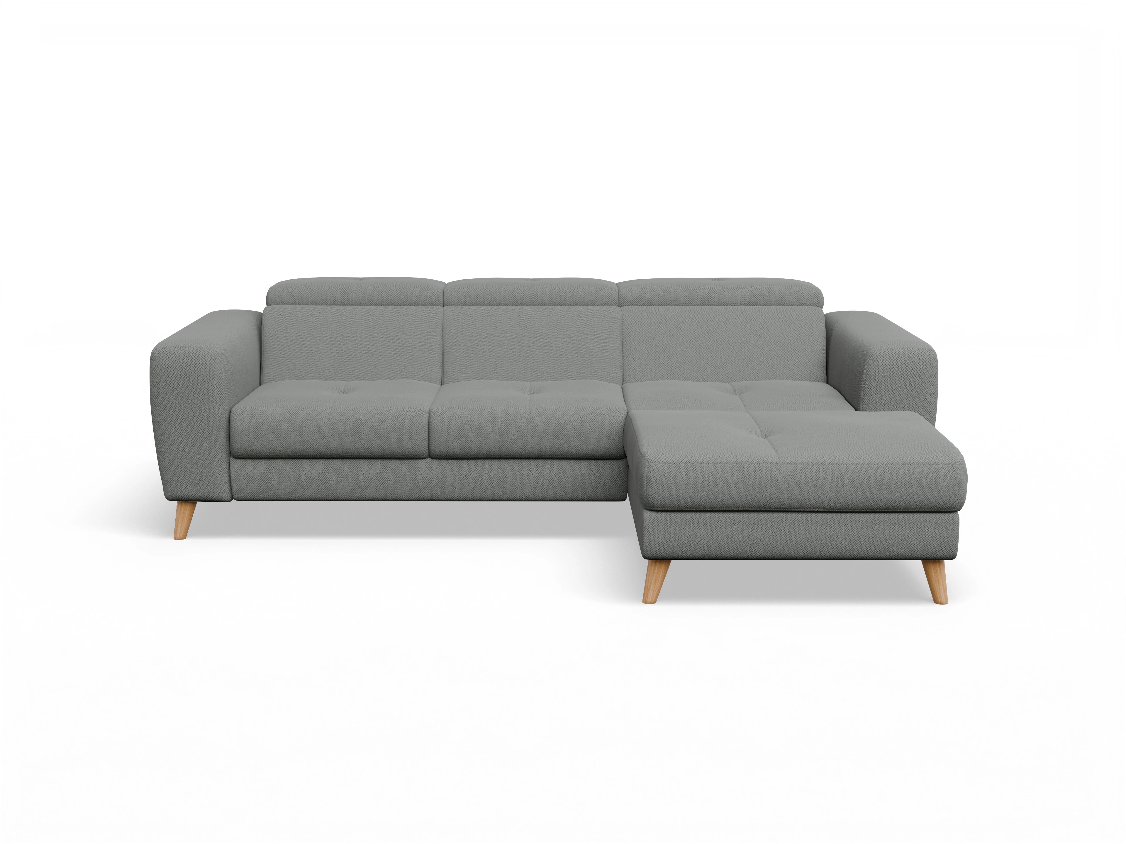 Ansicht des Produktes Capua Ecksofa rechts Abschluss offen in Stoff Grau